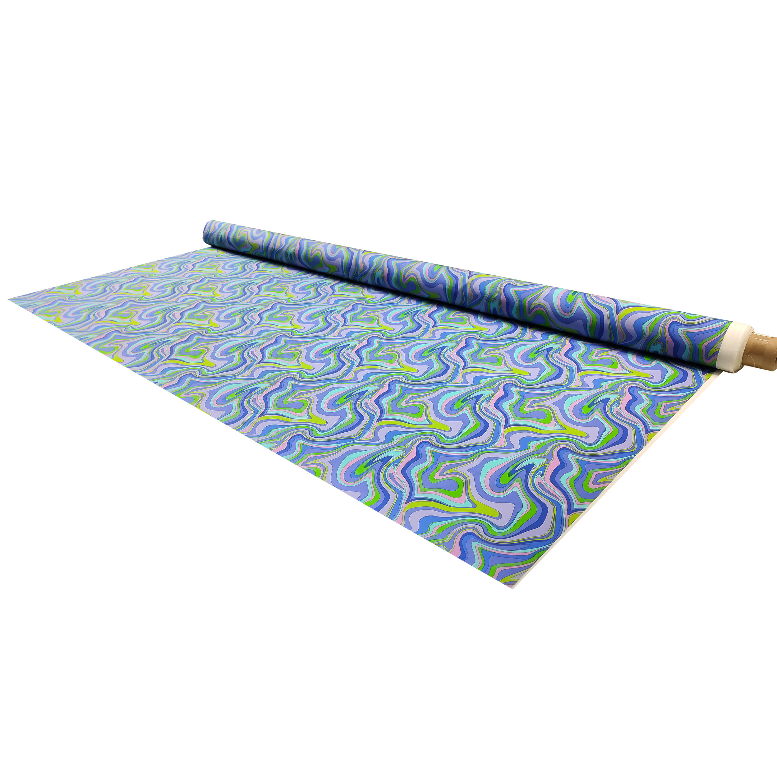 Cotone Elasticizzato Fantasia Optical Lilla