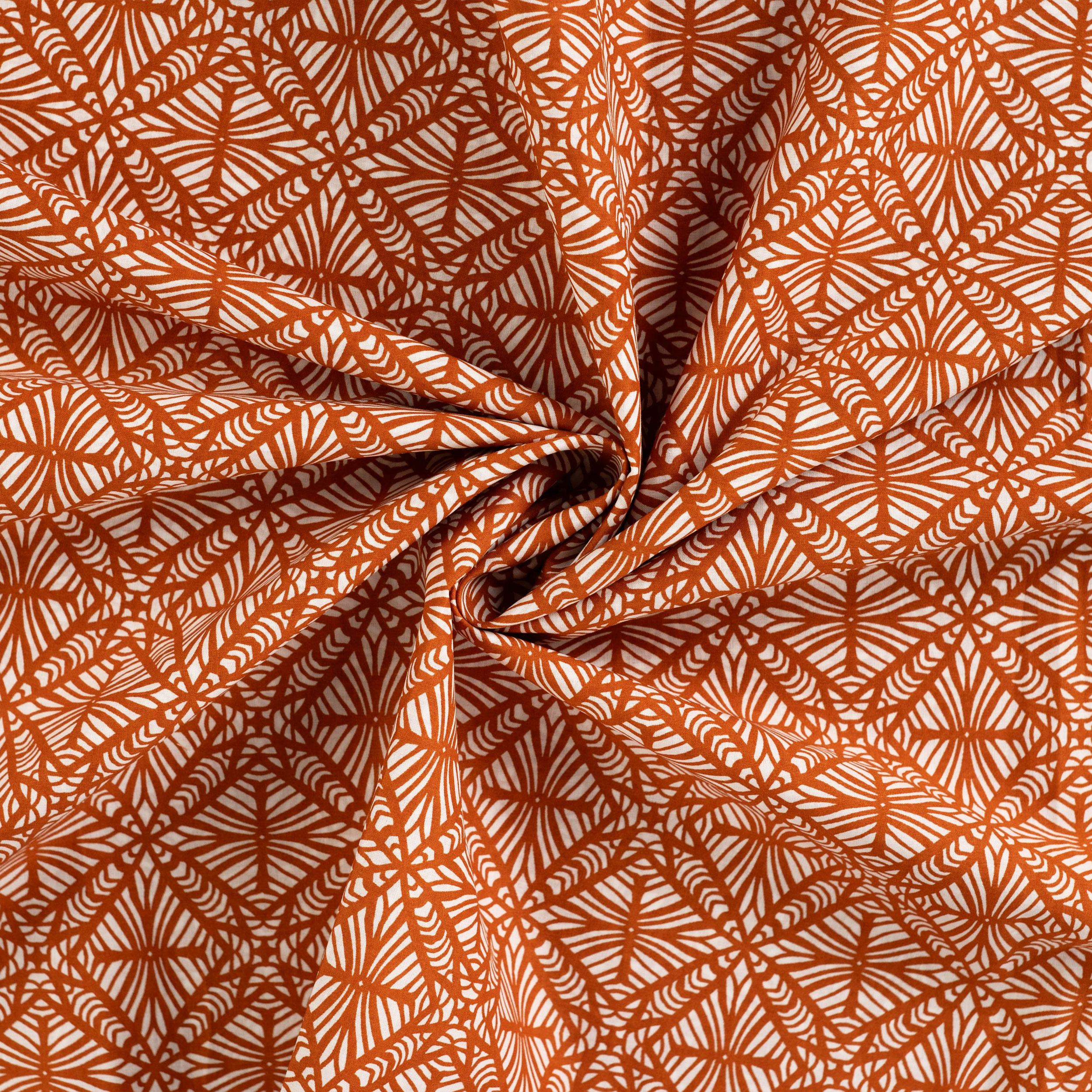 Ritaglio Cotone Fantasia Batik Cognac 280x135 cm Image