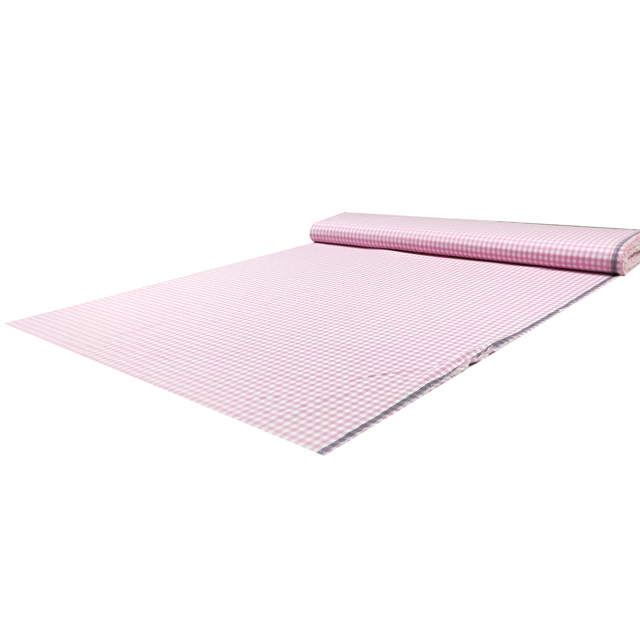 Cotone a metratura quadretto grande tinto in filo rosa chiaro