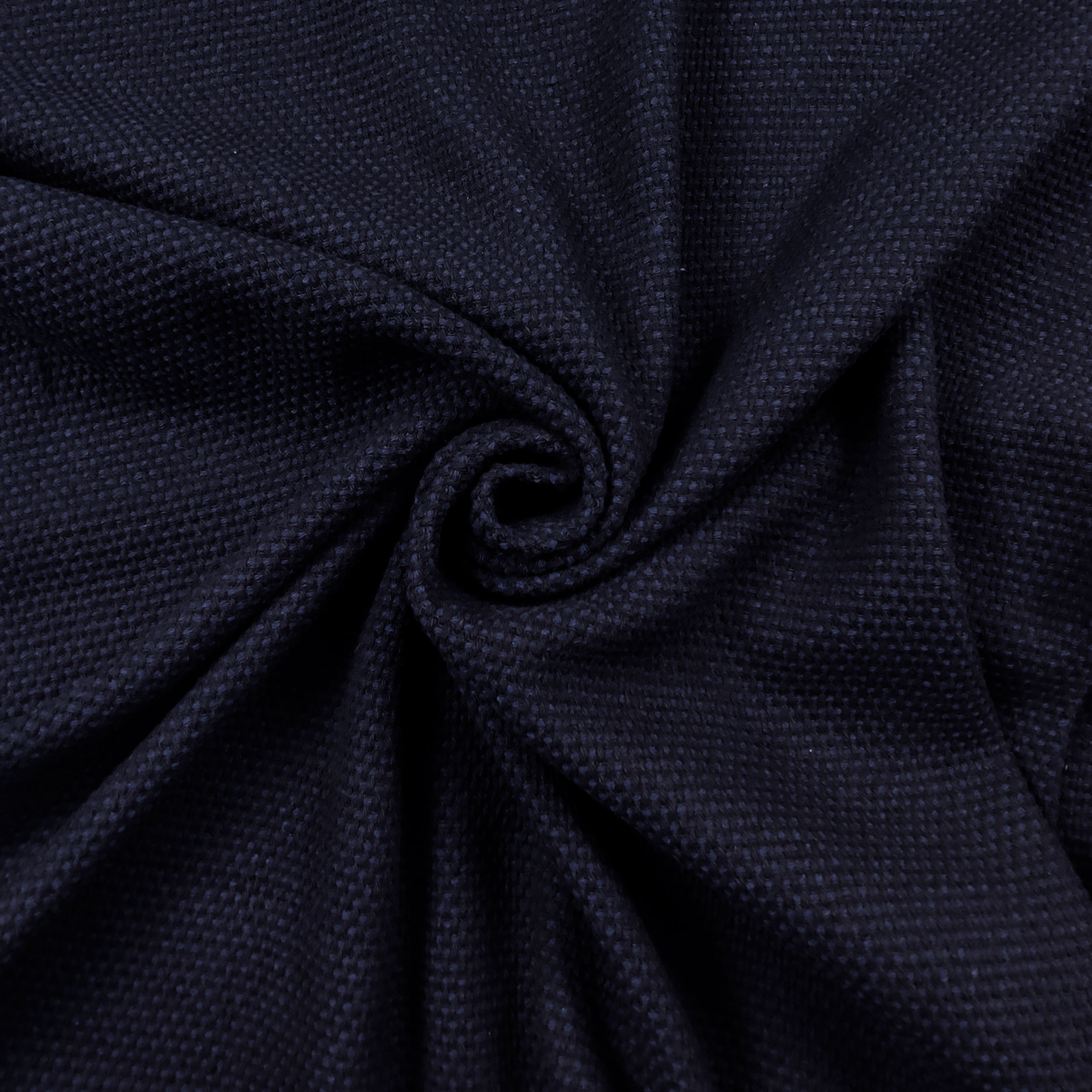 Scampolo Misto Cotone Pois Nero e Blu