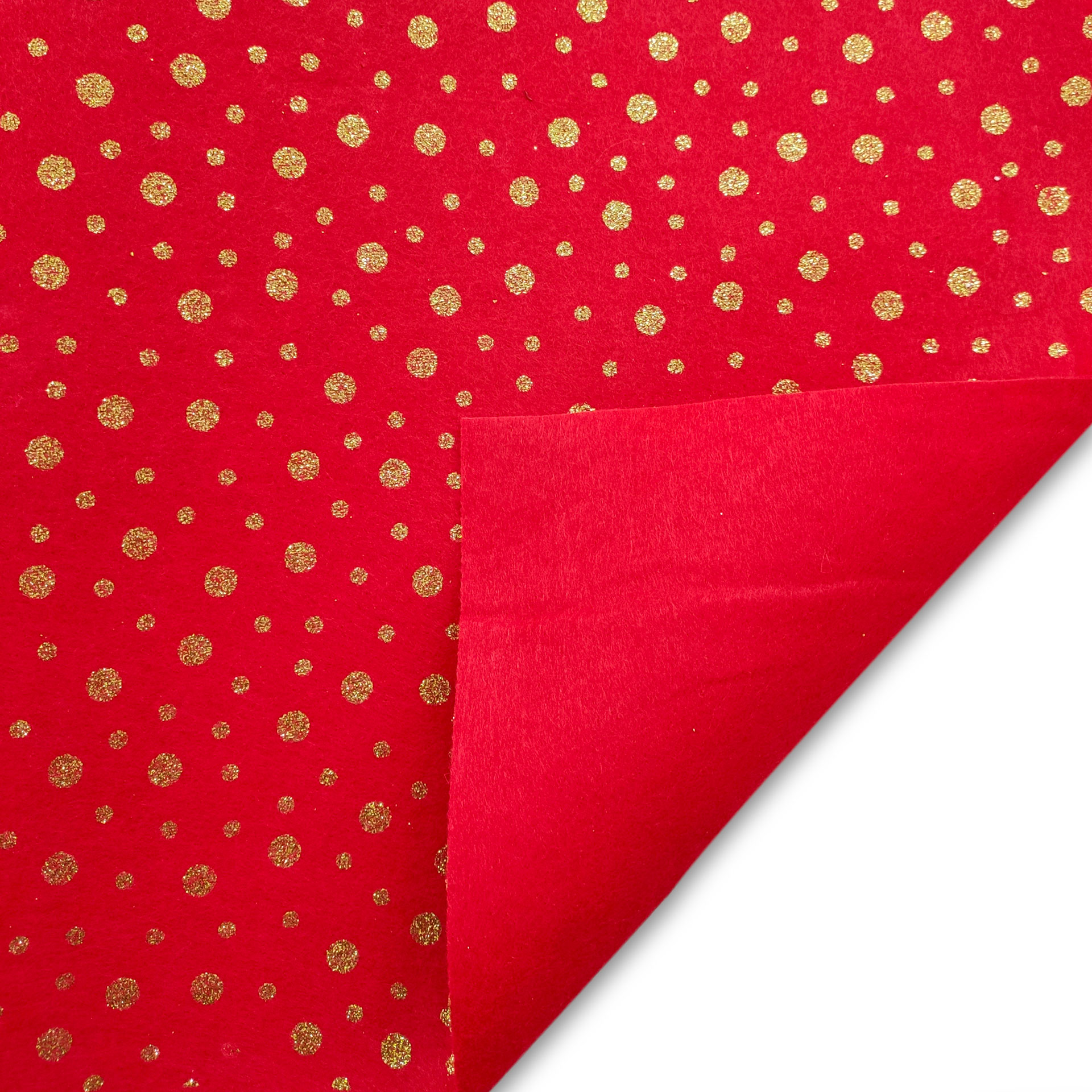 Pannolenci pois lurex rosso piega
