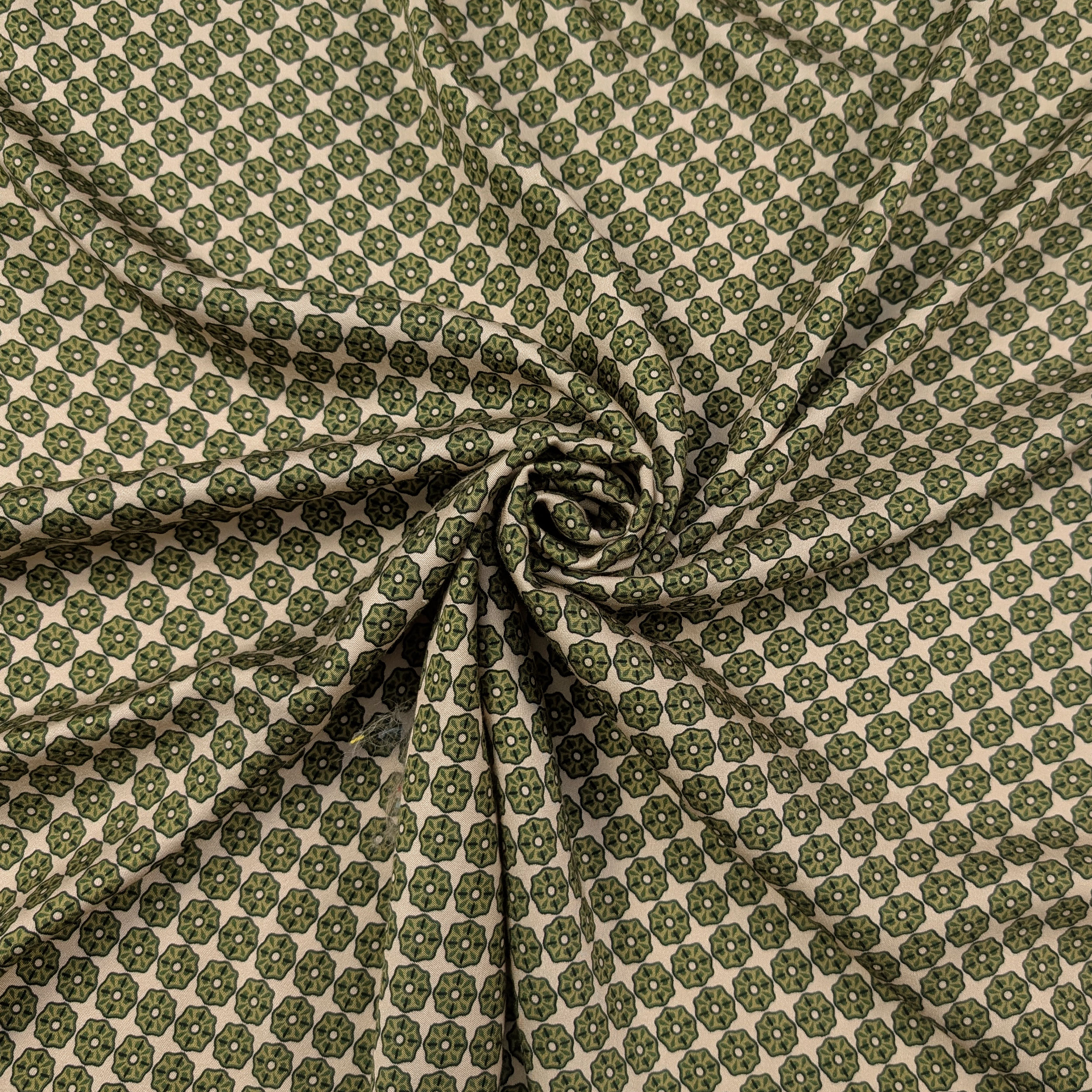 Flanella Misto Seta Moda Bohémien Verde Image