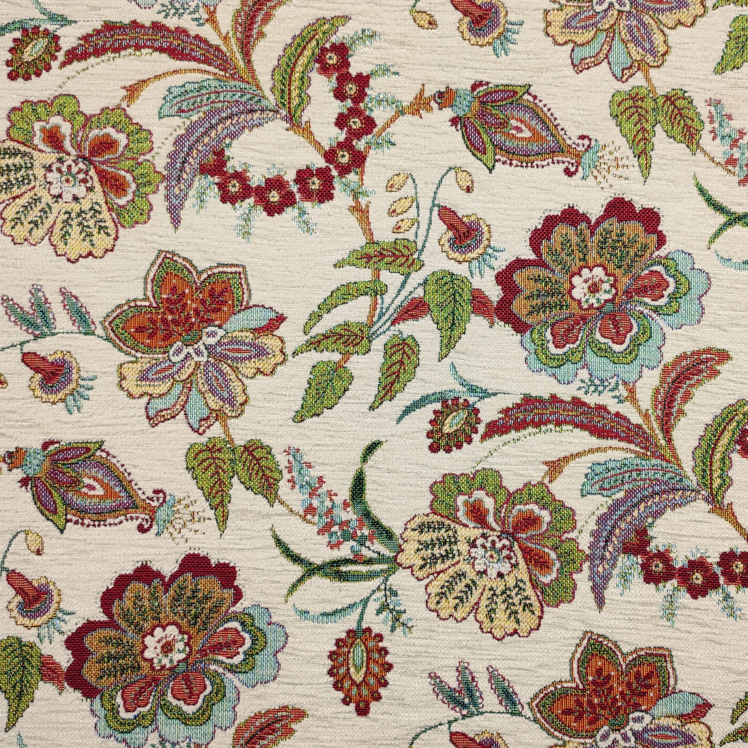 Tessuto Jacquard Floccato Fantasia Floreale