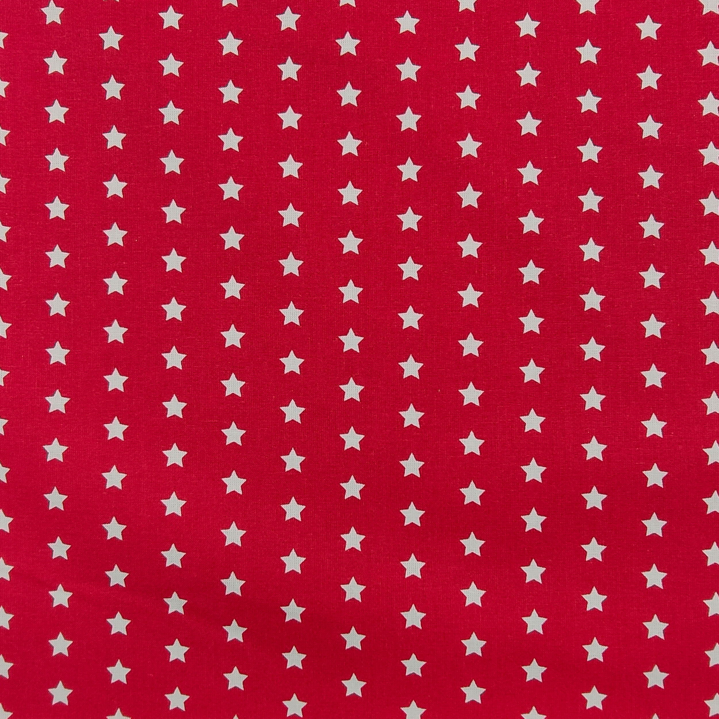 cotone con stelle sfondo rosso