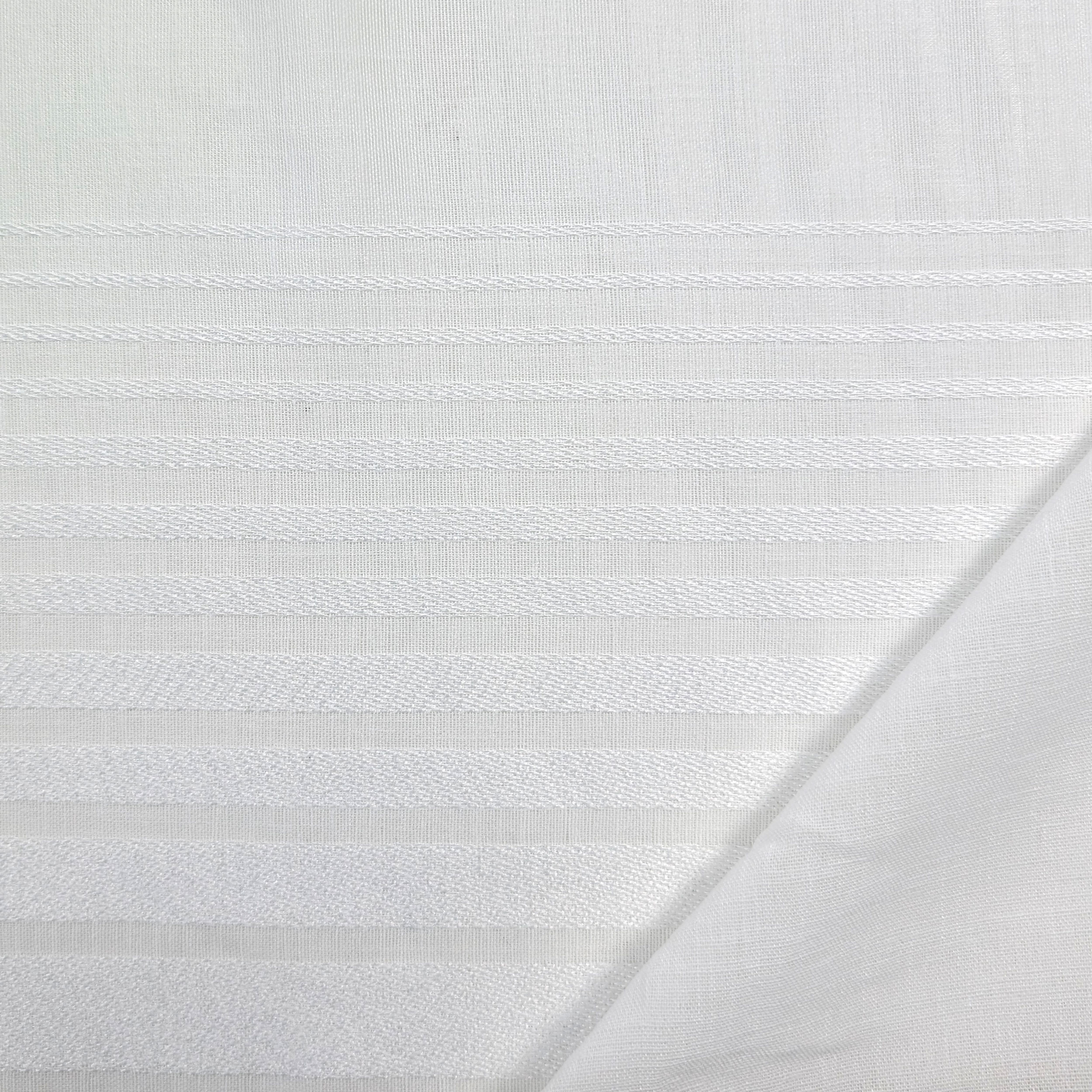 Tessuto Tenda Rigato Degradè Bianco Image