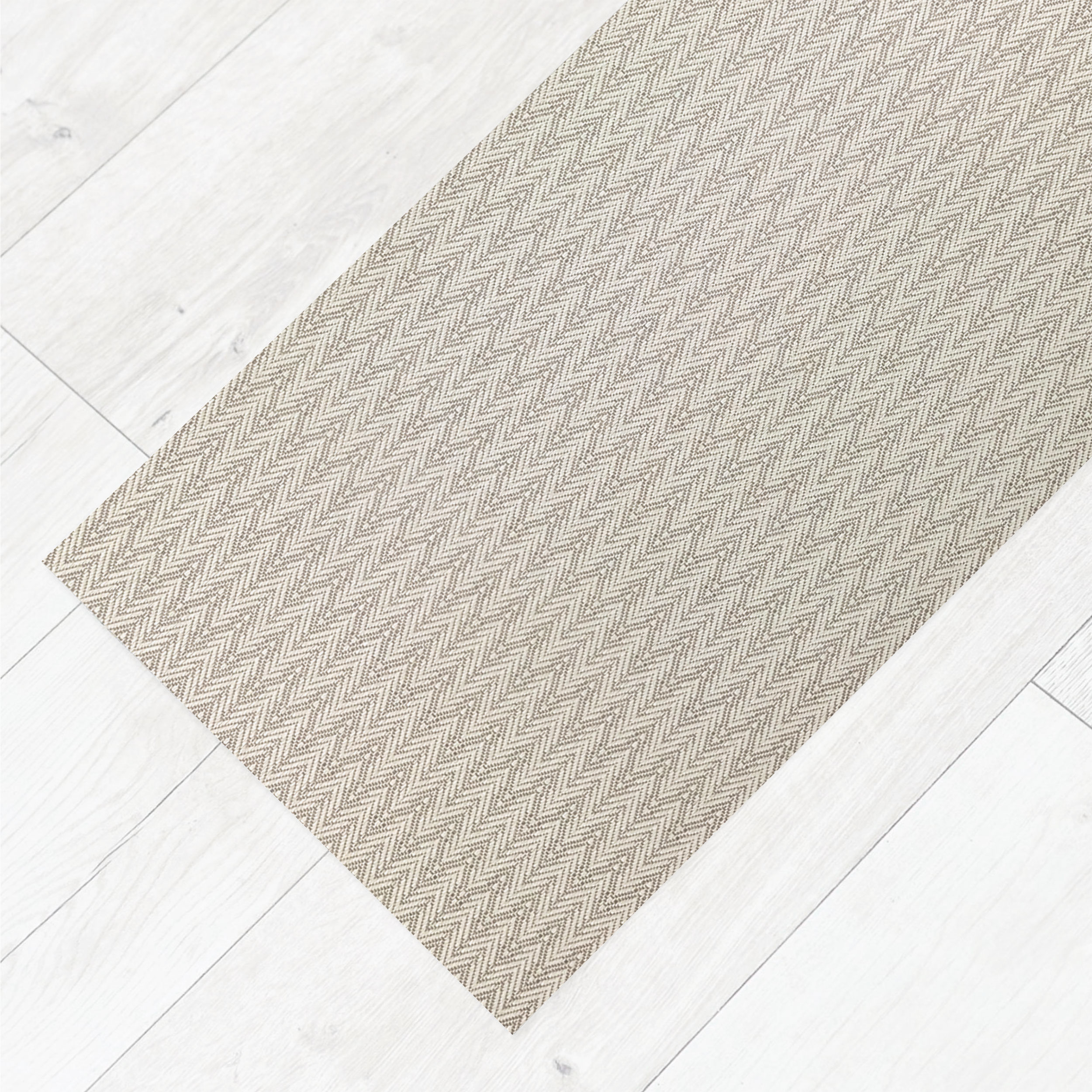 Passatoia da Cucina Zig Zag Panna e Grigio Image
