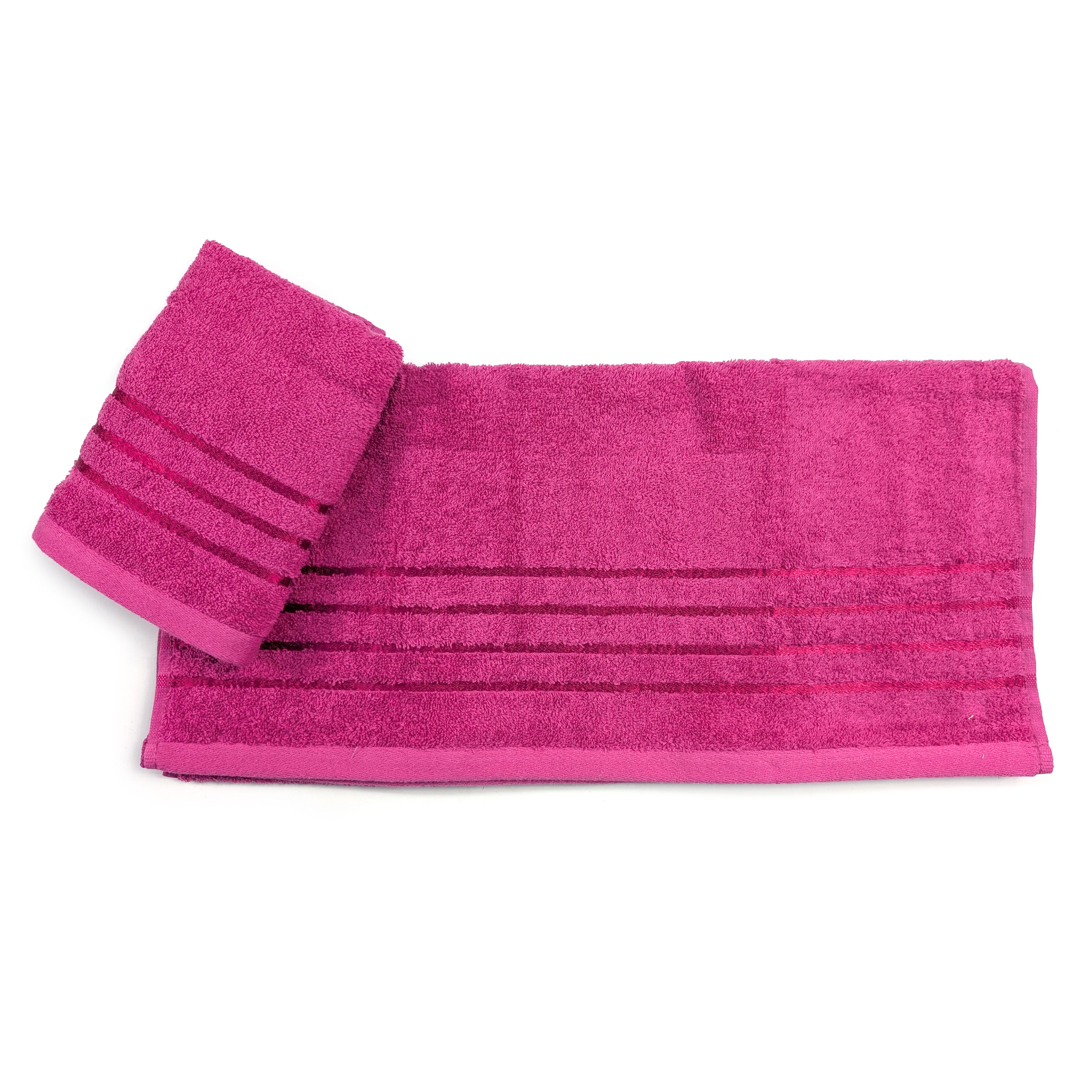 Set Asciugamani Bagno Viso e Ospite Fuxia Image