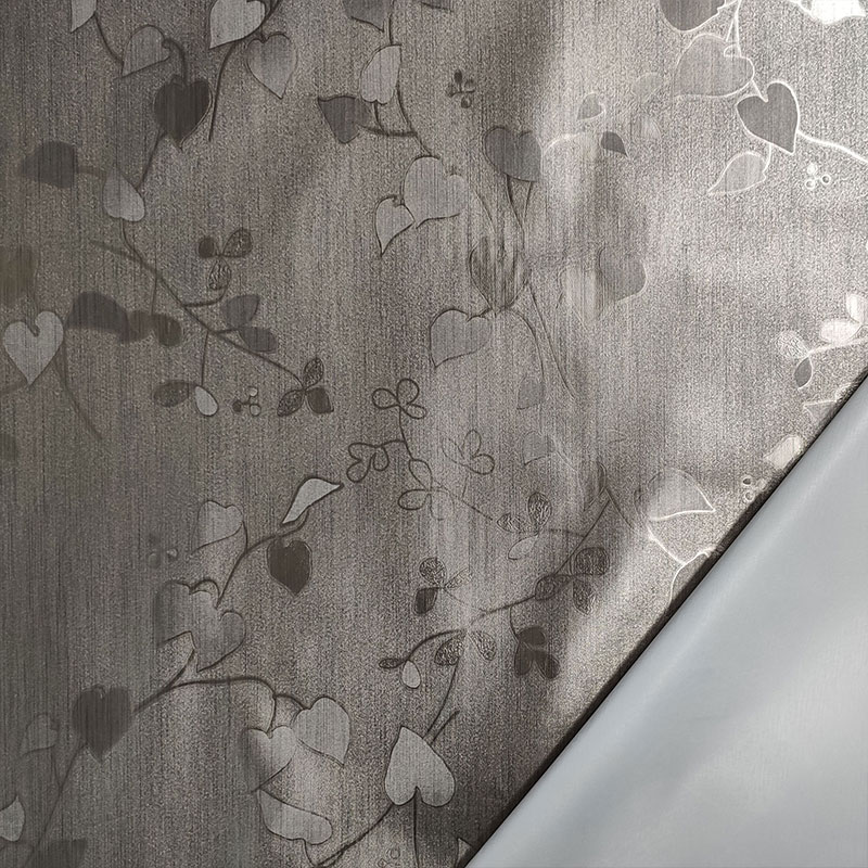 Tovaglia plastificata al metro foglie argento