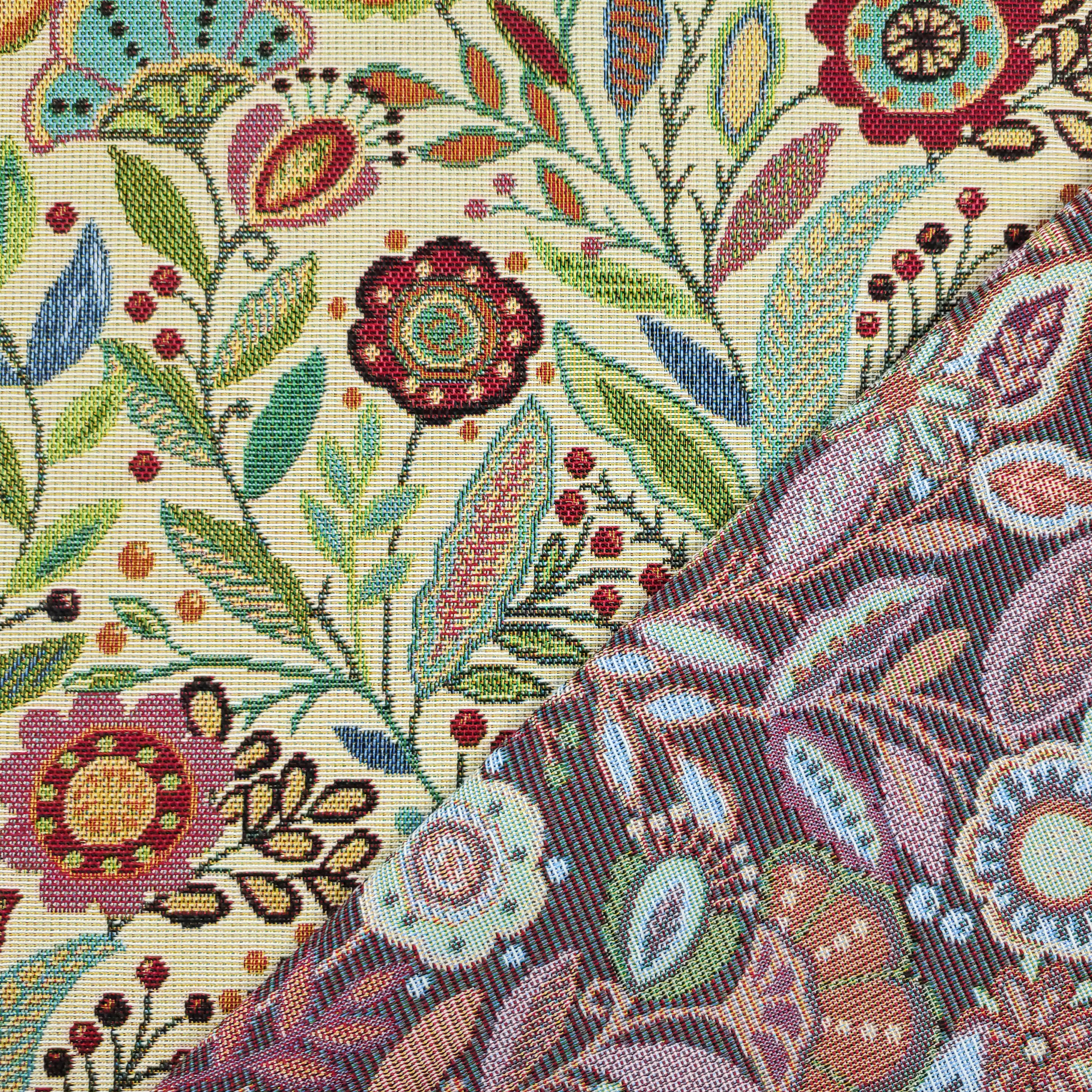 Tessuto Gobelin Fiori Colorati