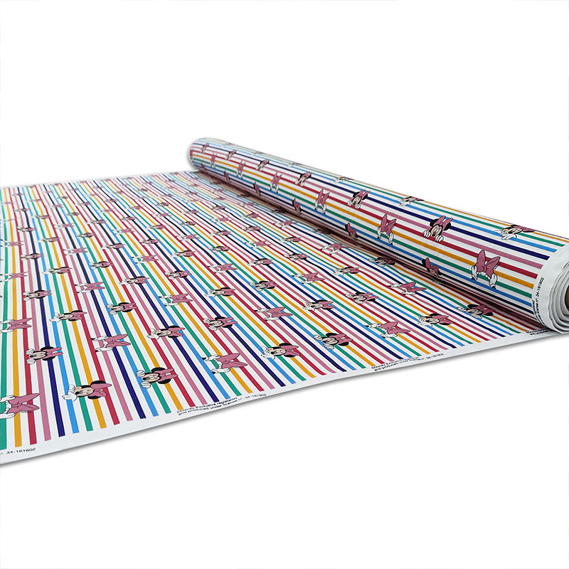 Tessuto cotone al metro righe multi