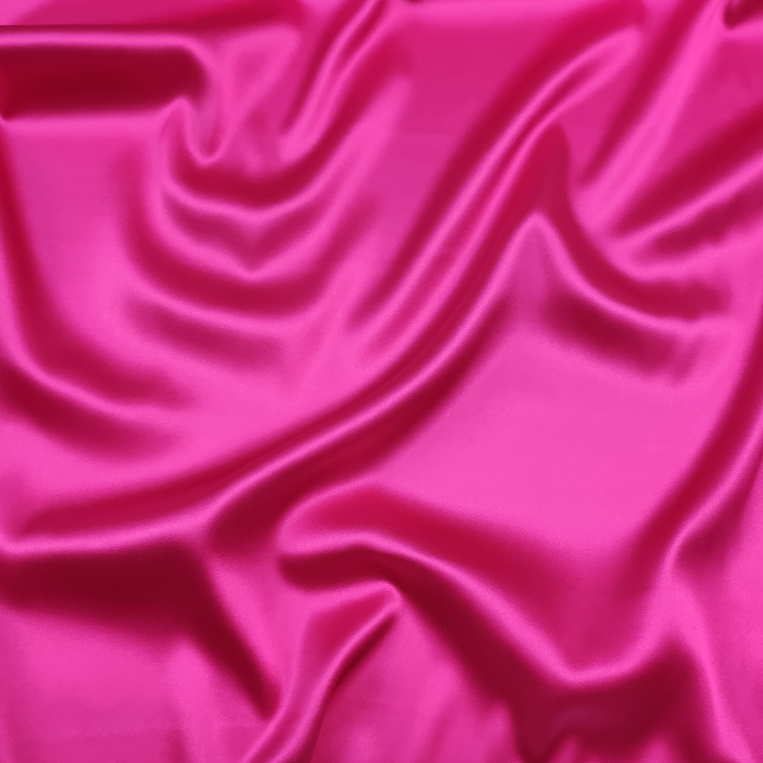 Tessuto Raso di Seta Elasticizzato Fuxia