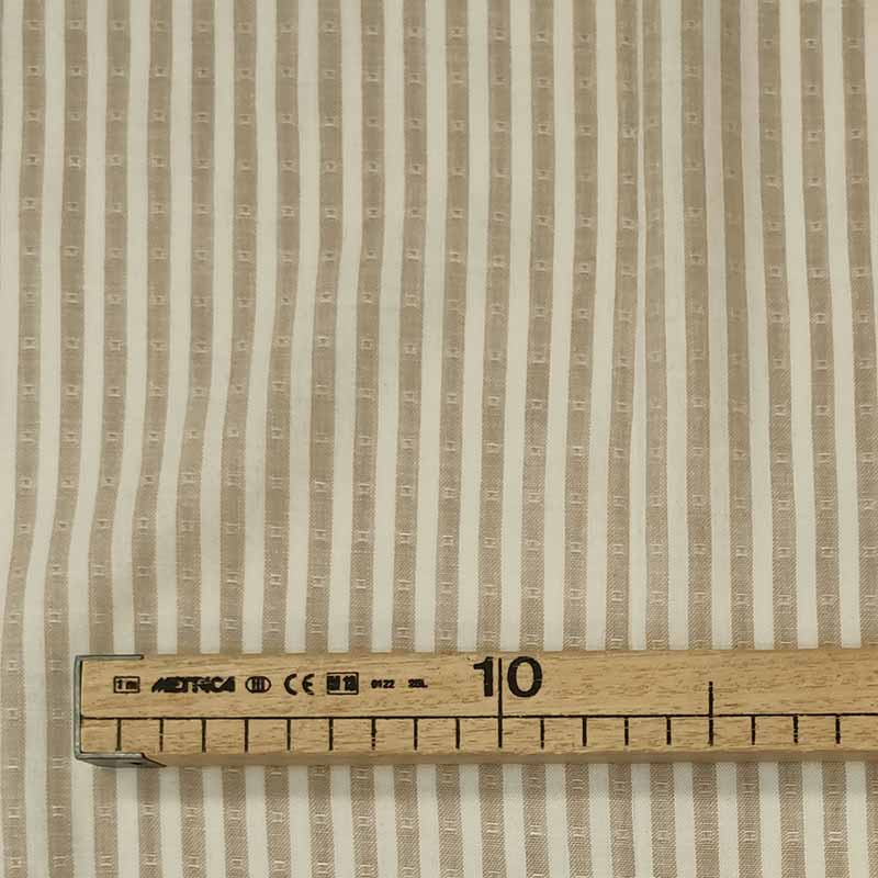 Tessuti lino mille righe beige