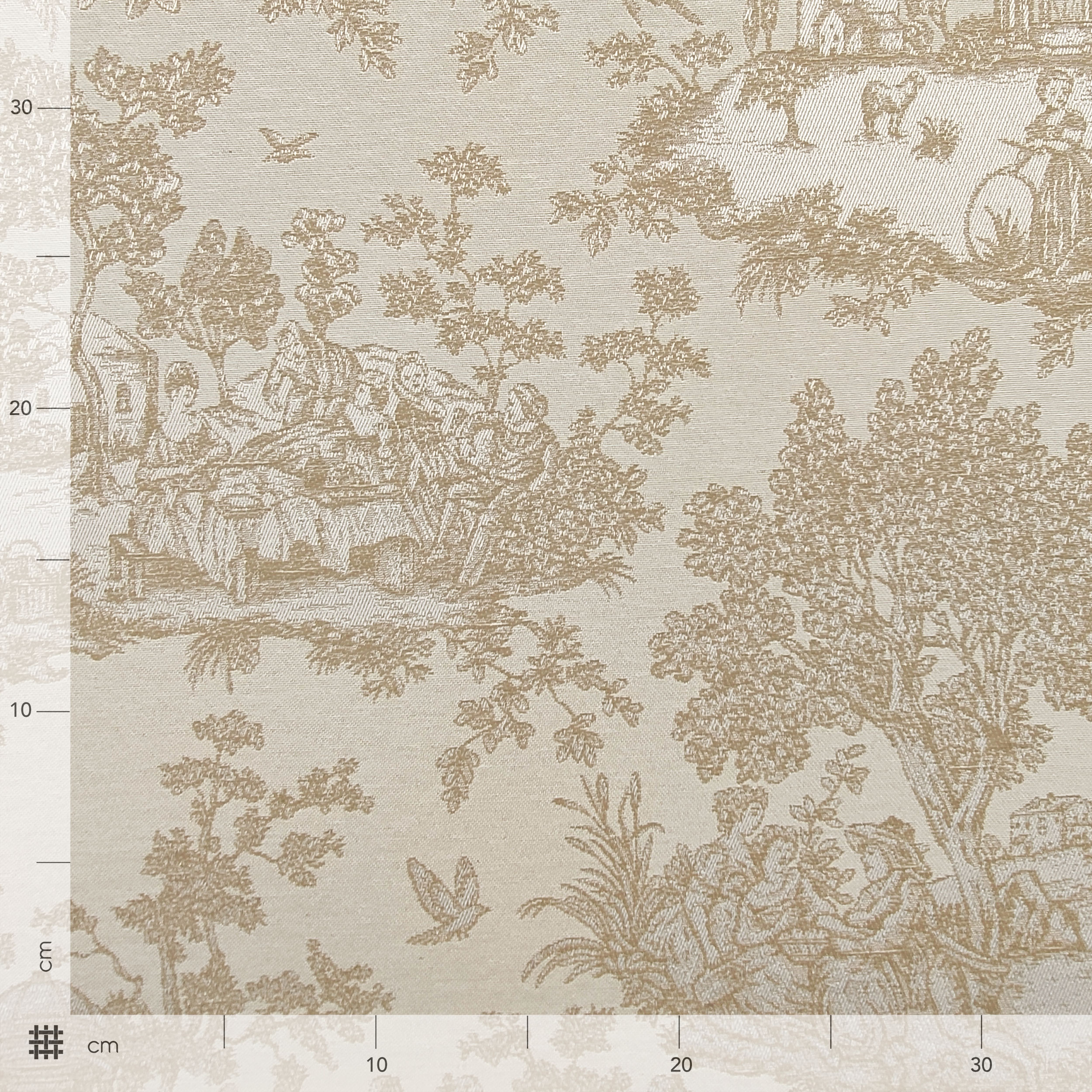 Jacquard Toile de Jouy Beige