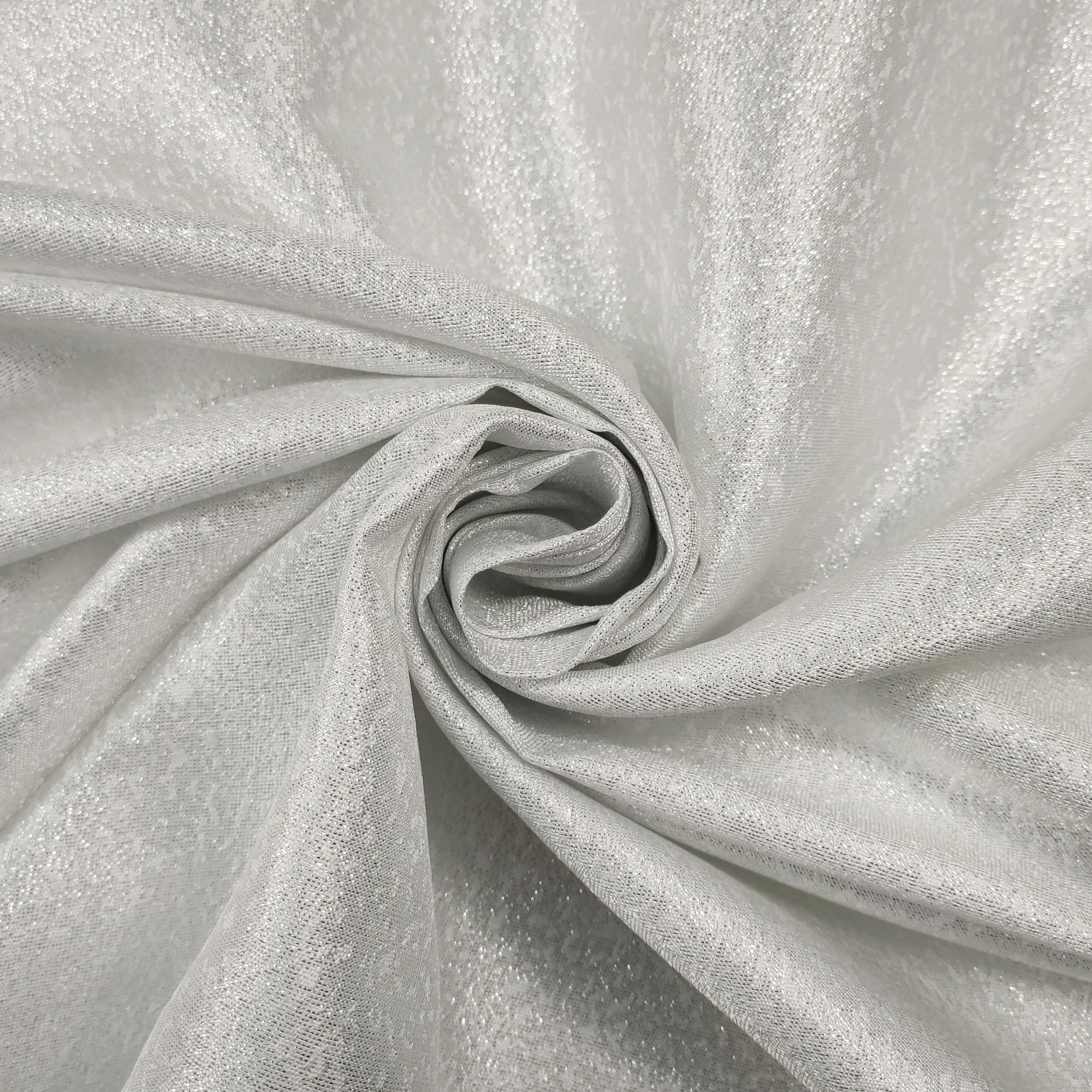 tessuto misto cotone arredo argento lurex