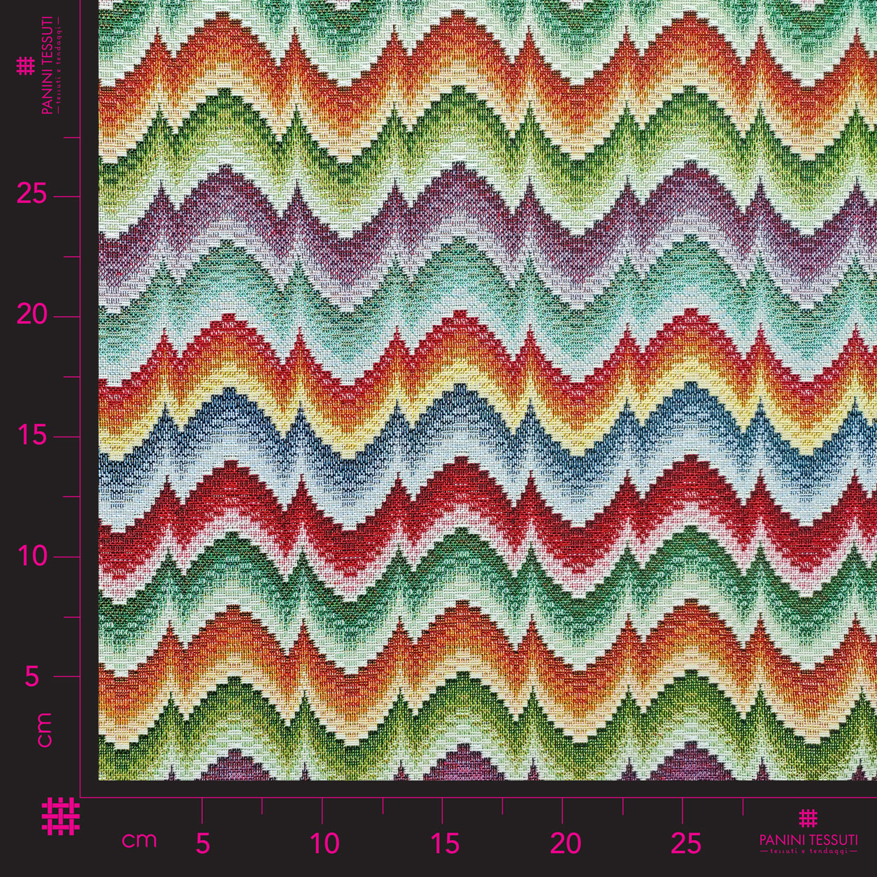 Tessuto Jacquard Fantasia Astratta Multicolor
