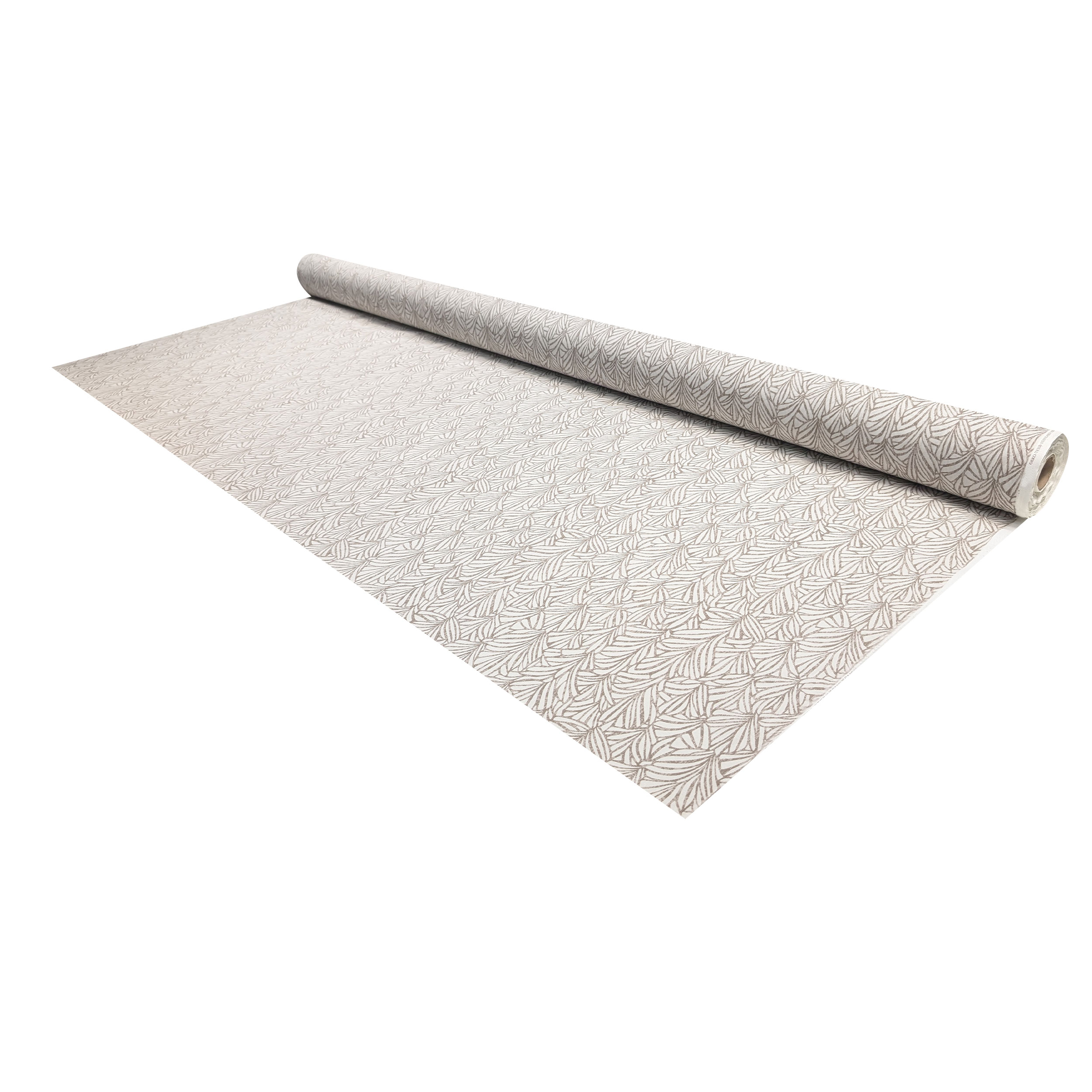 Cotone Arredamento Foglie Astratte Tortora Image