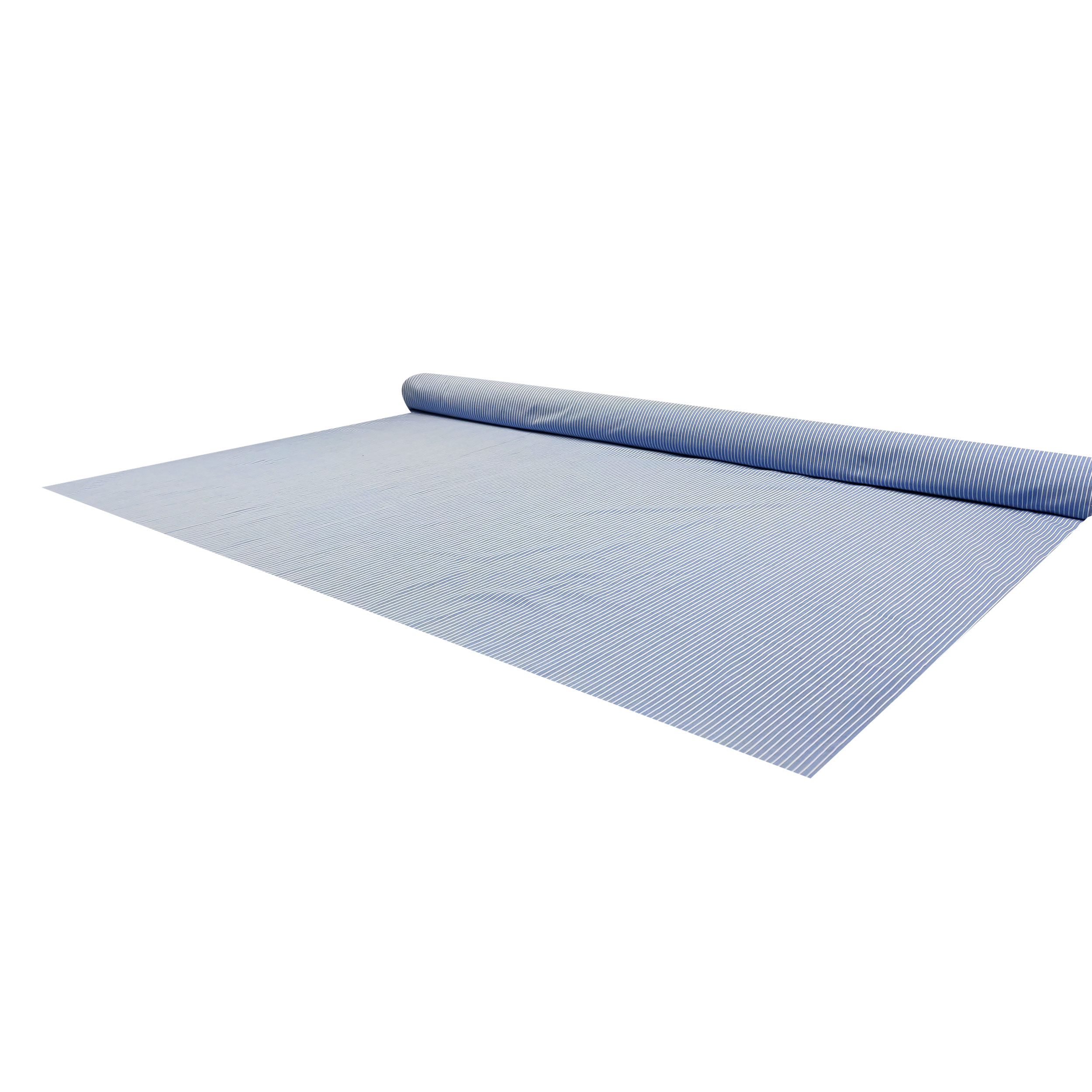 Cotone per Camiceria Elasticizzato Riga Blu