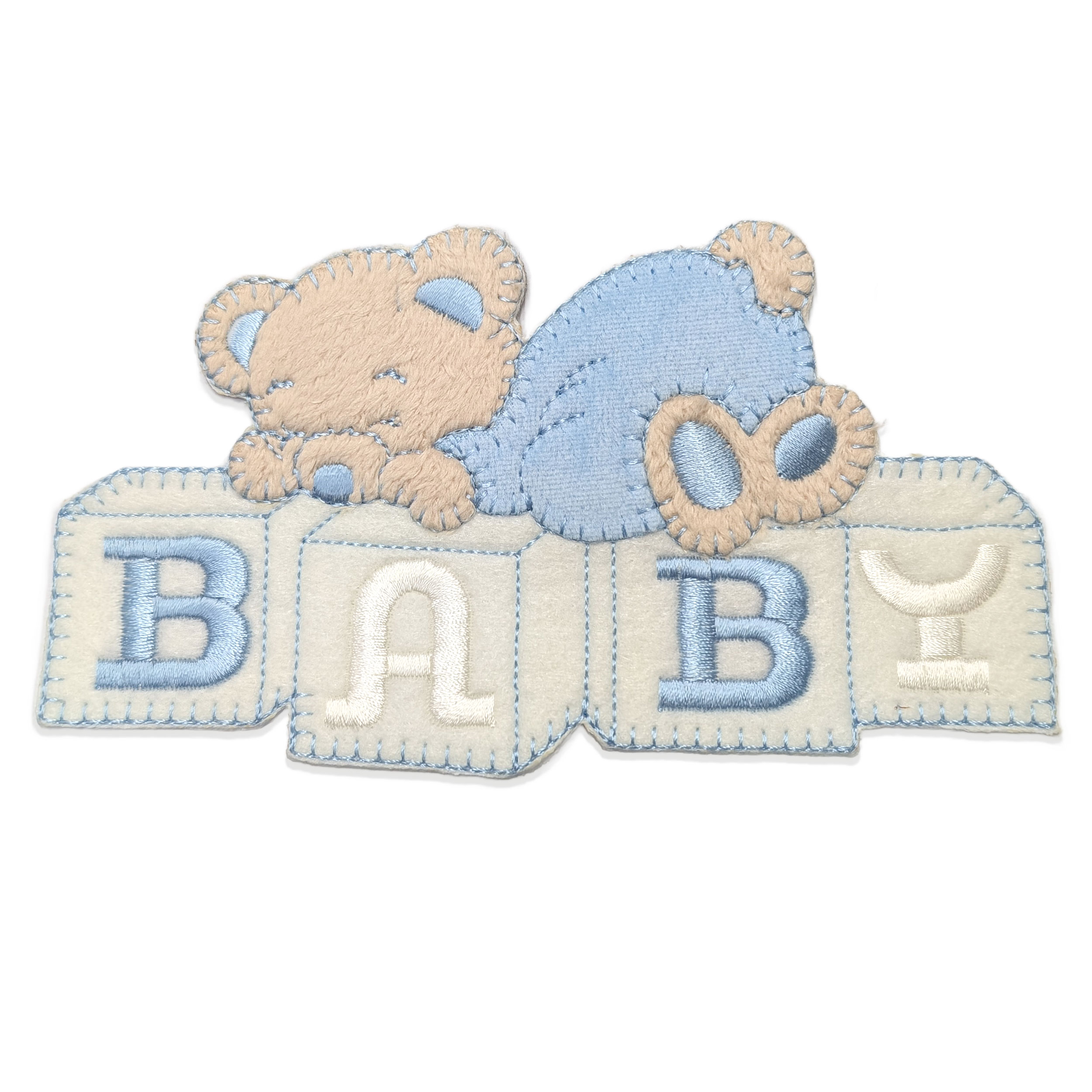 Applicazione Termoadesiva Orsetto Dormiglione con Scritta Baby Image