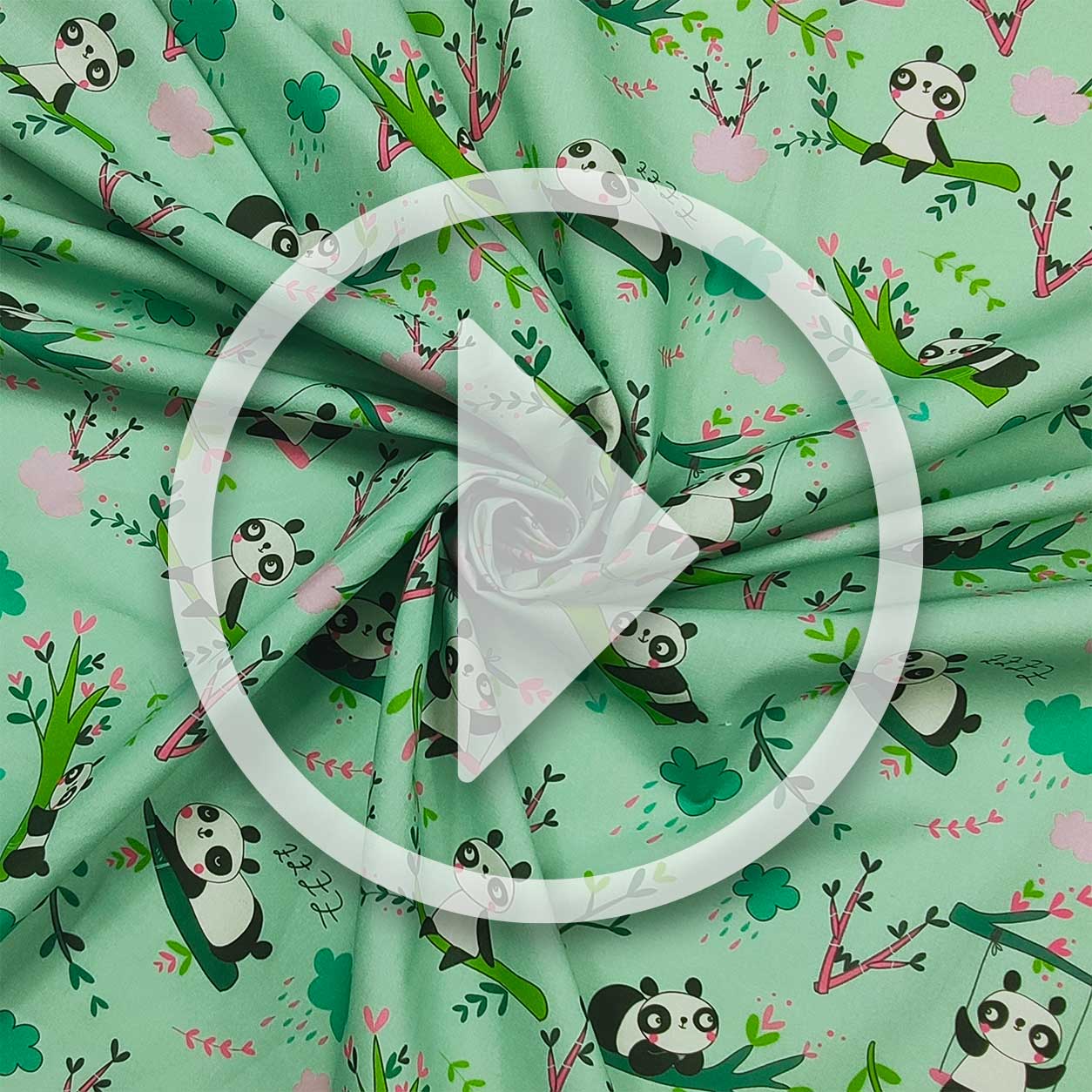 cotone panda grandi verde menta video