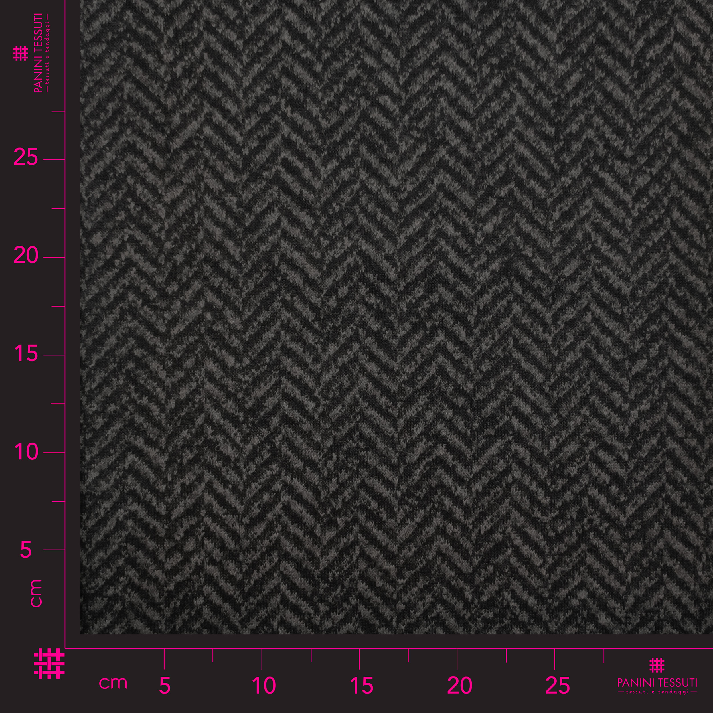 Neoprene Double Lana Spigato e Nido d'Ape Nero