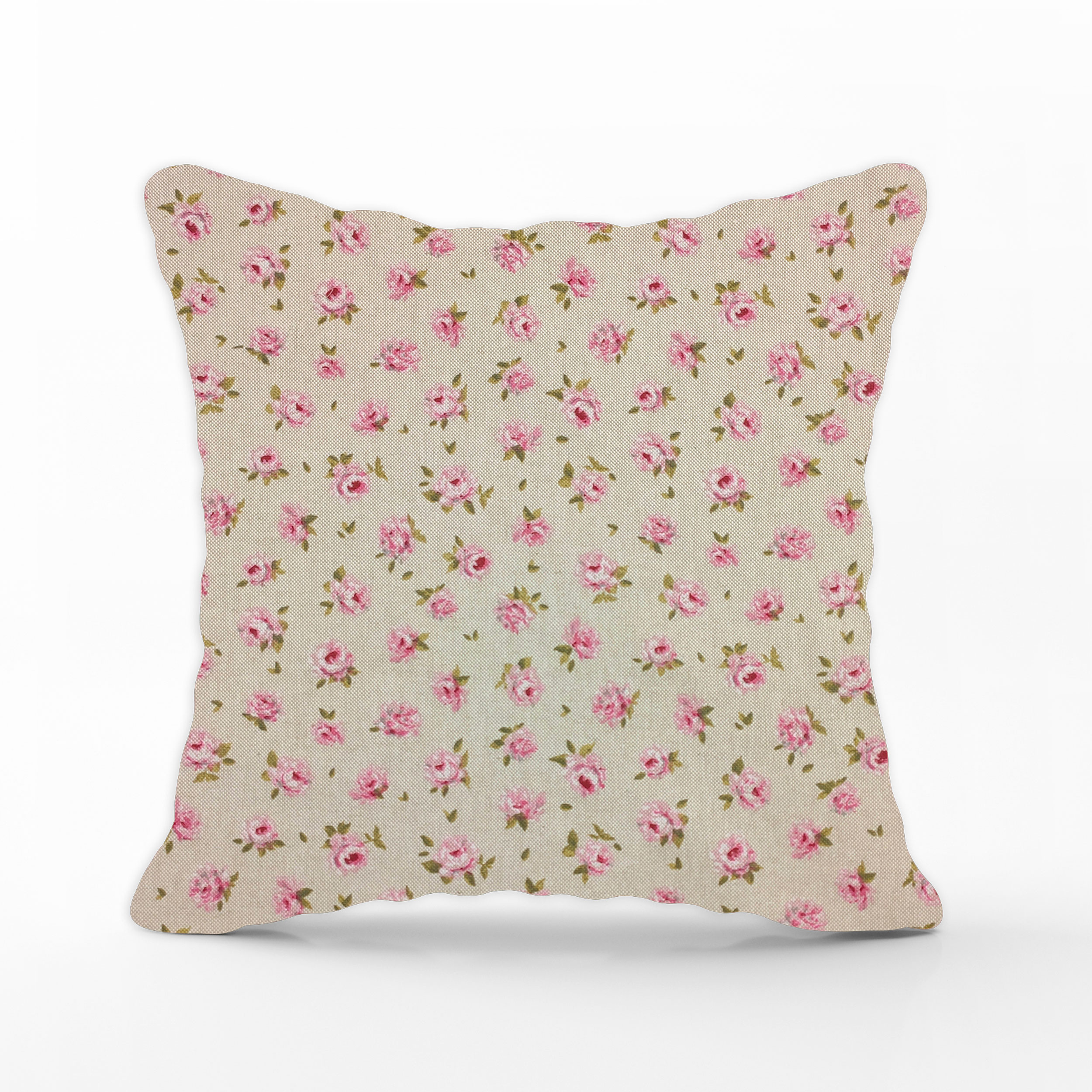 Federa per Cuscini Roselline Sfondo Beige