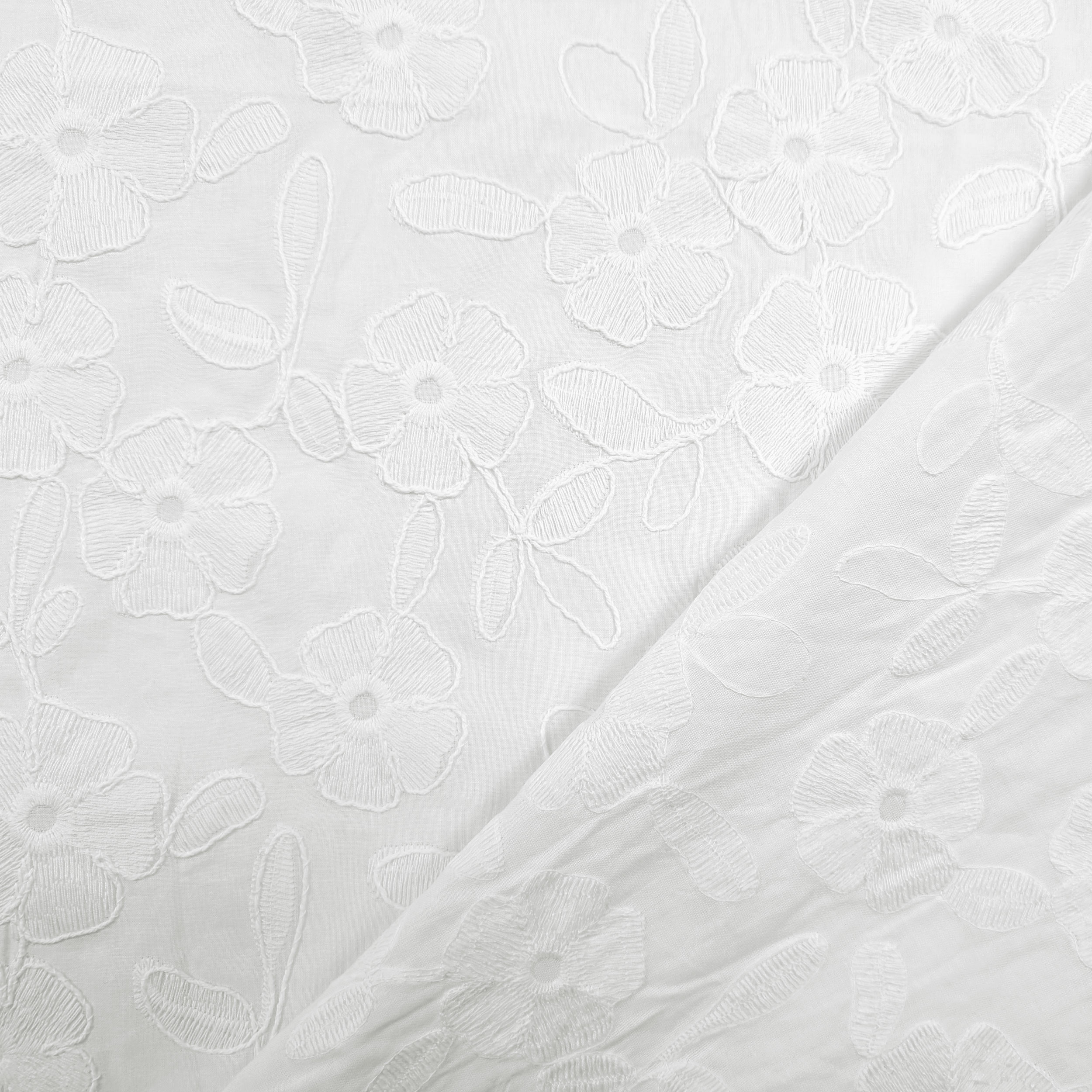 Sangallo di Cotone Bianco Margherite Image