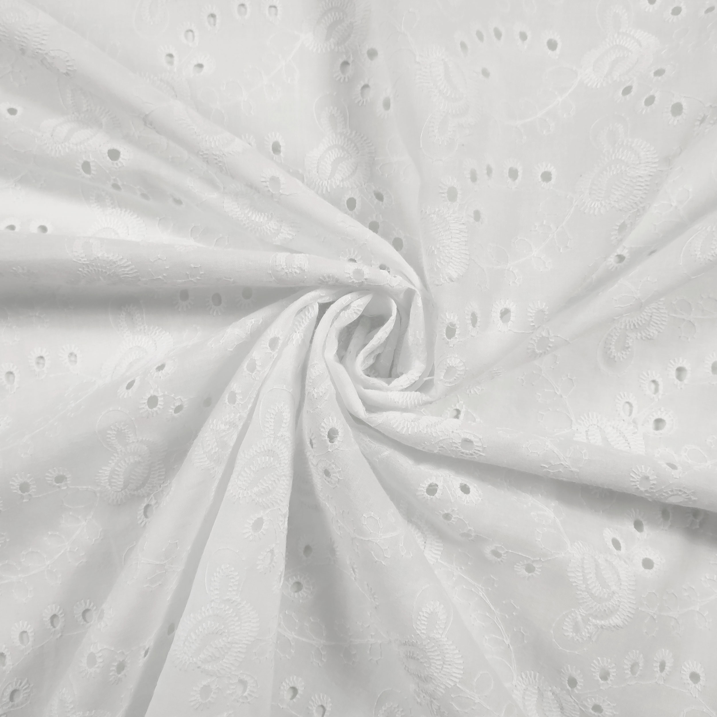 Sangallo di Cotone Bianco Roselline Image