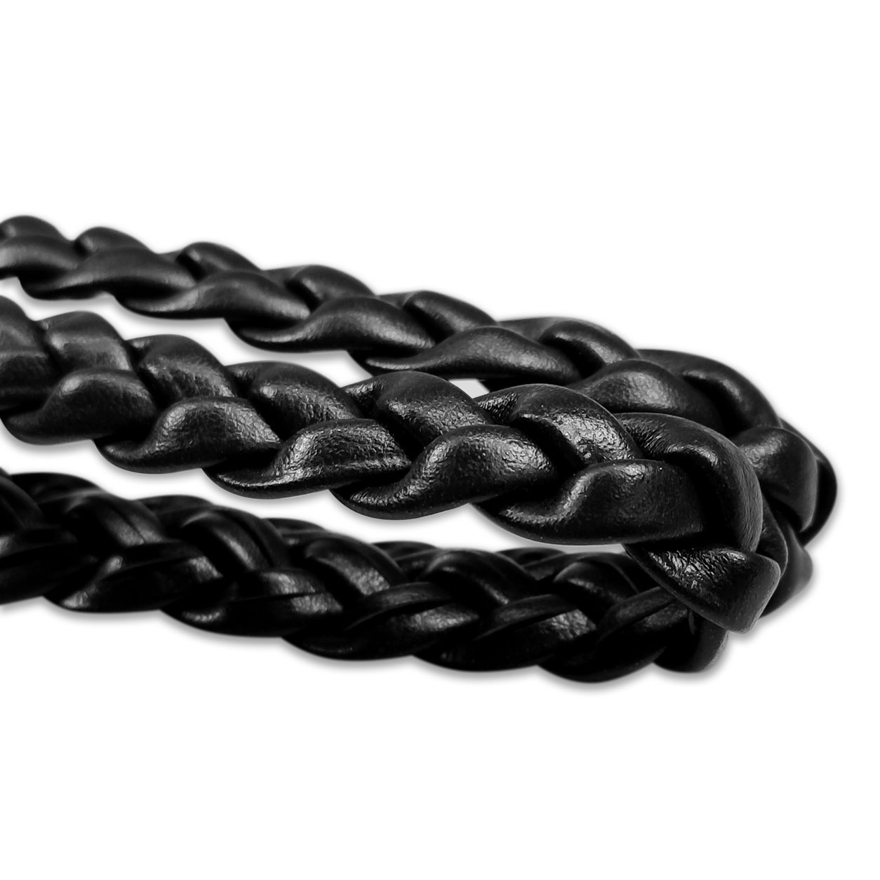 Manico Treccia Finta Pelle con Anelli Image