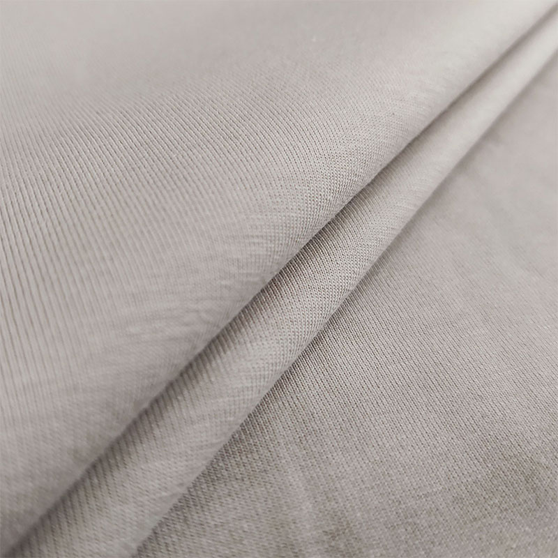 Tessuto Organico Jersey Tinta Unita  Beige