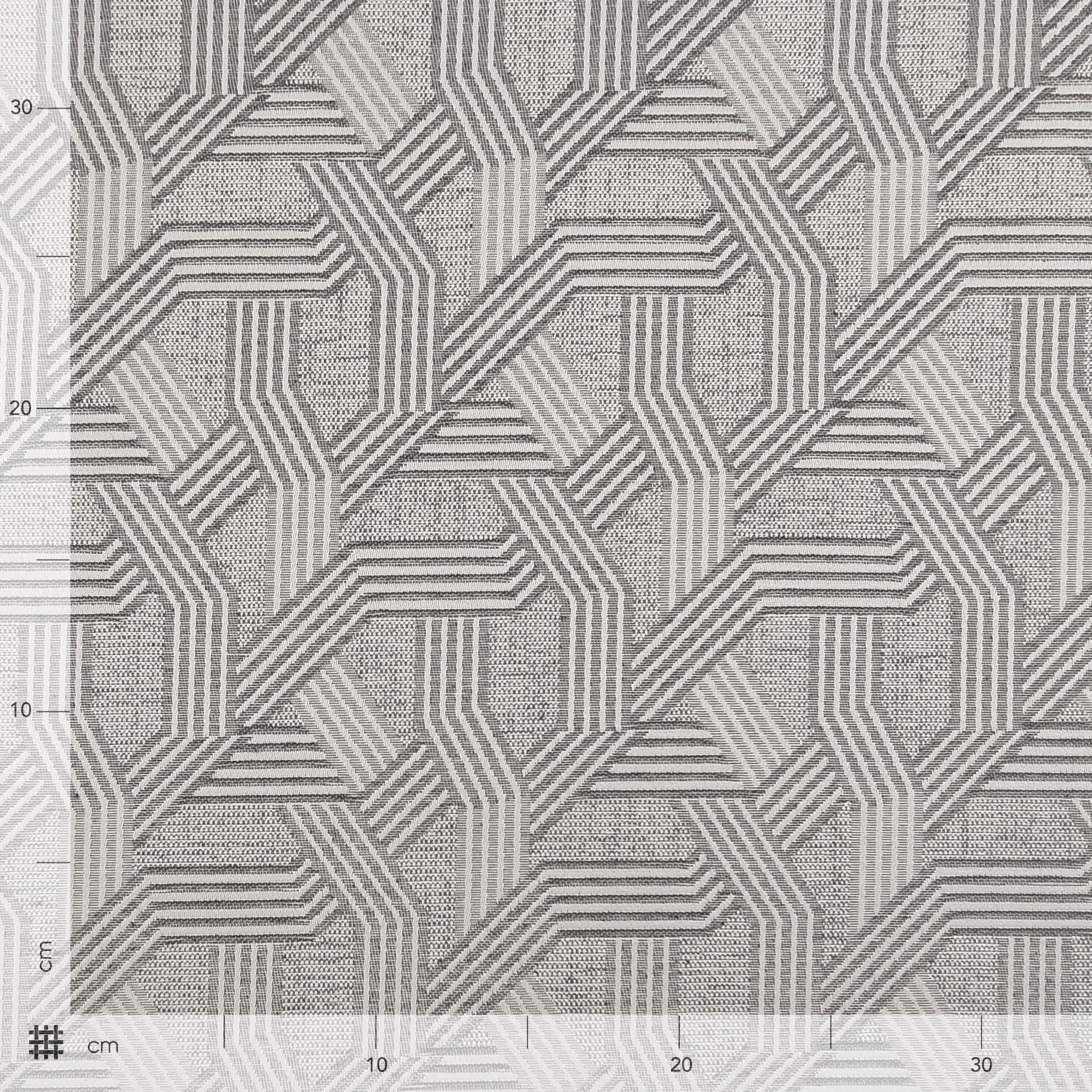 Tessuto Jacquard Geometria Toni Grigio
