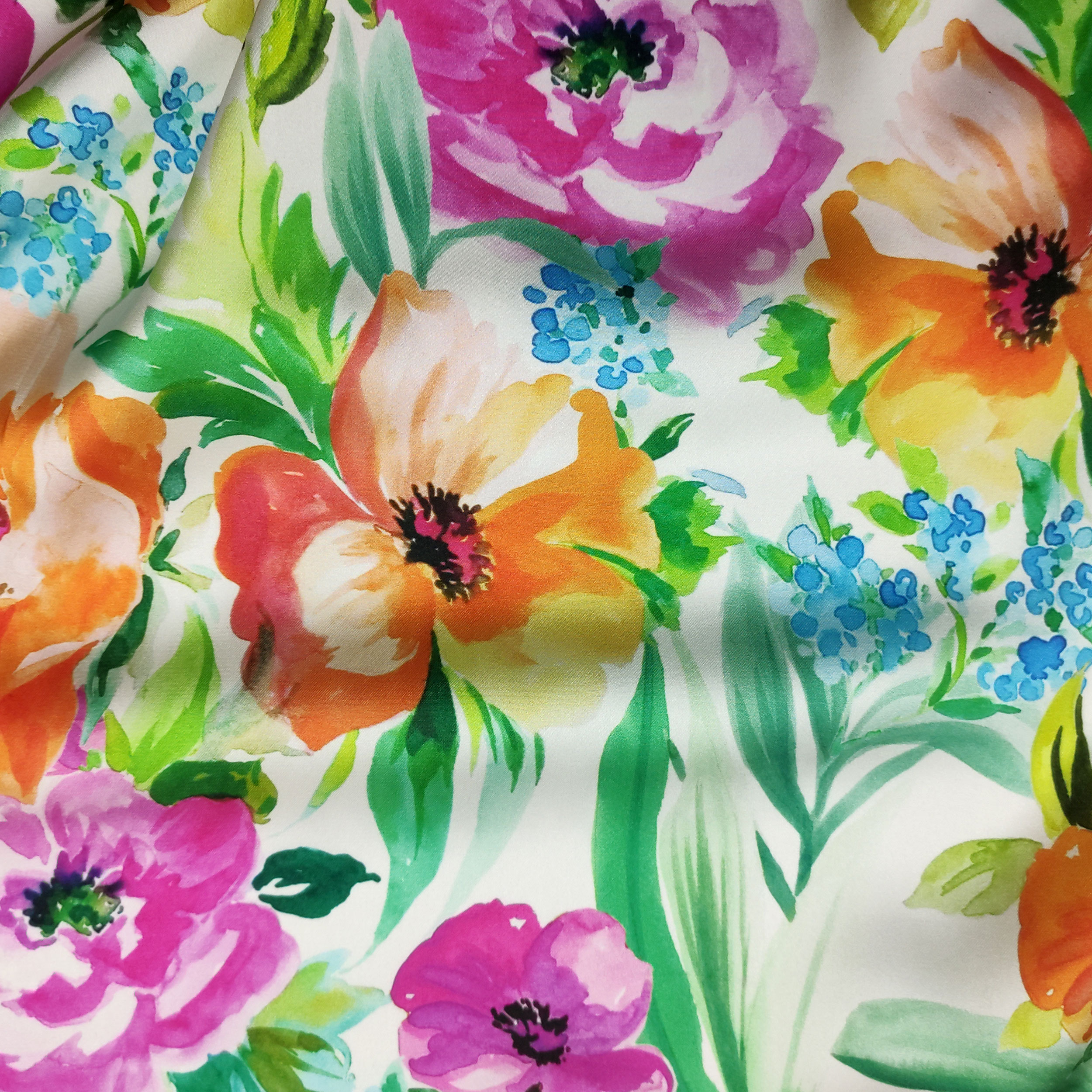 Raso Moda Fiori Colorati Image