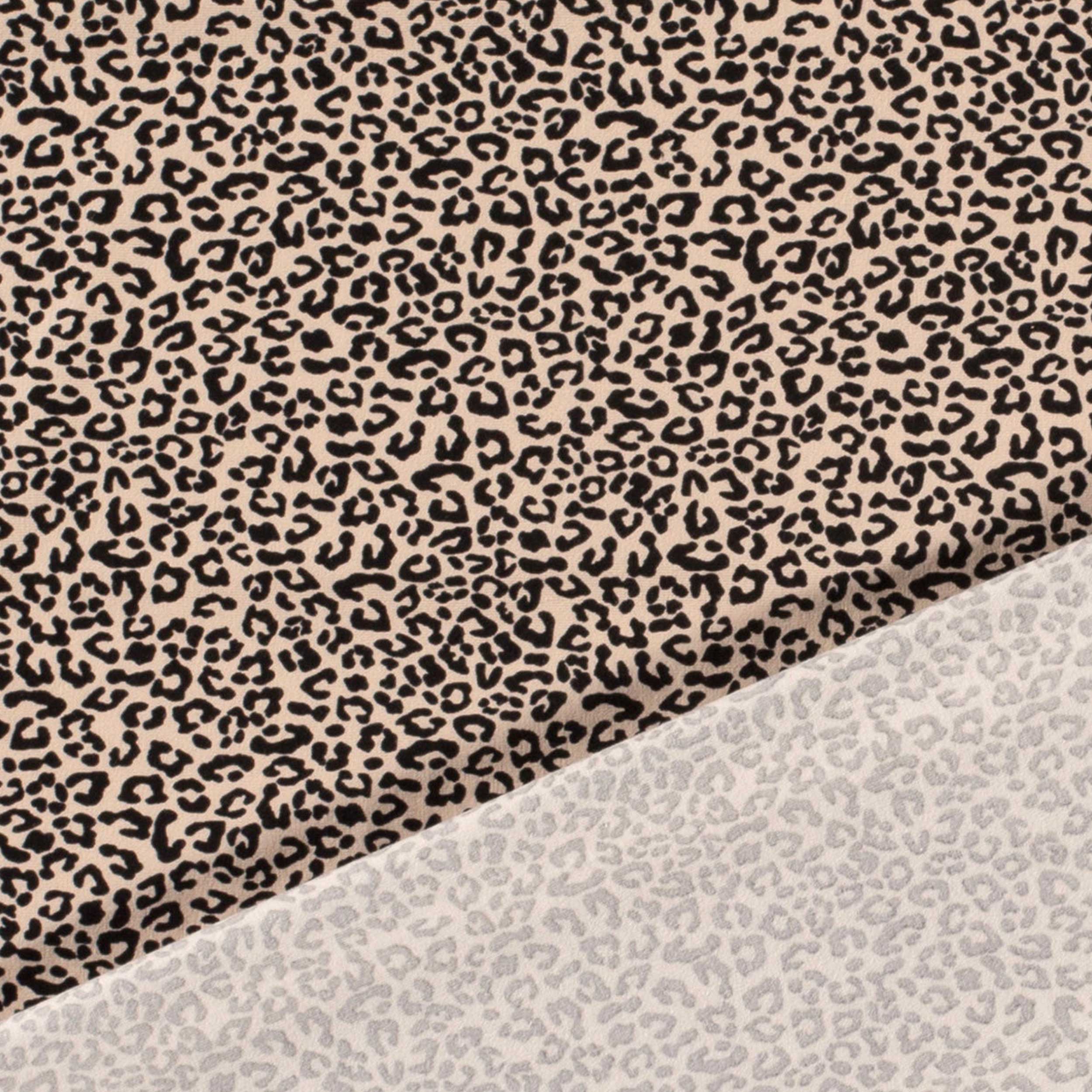 Jersey Cotone Beige Fantasia Leopardata Image