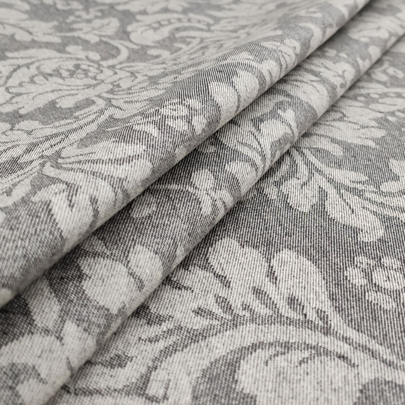 Tovaglia lavabile fiori damascati grigio