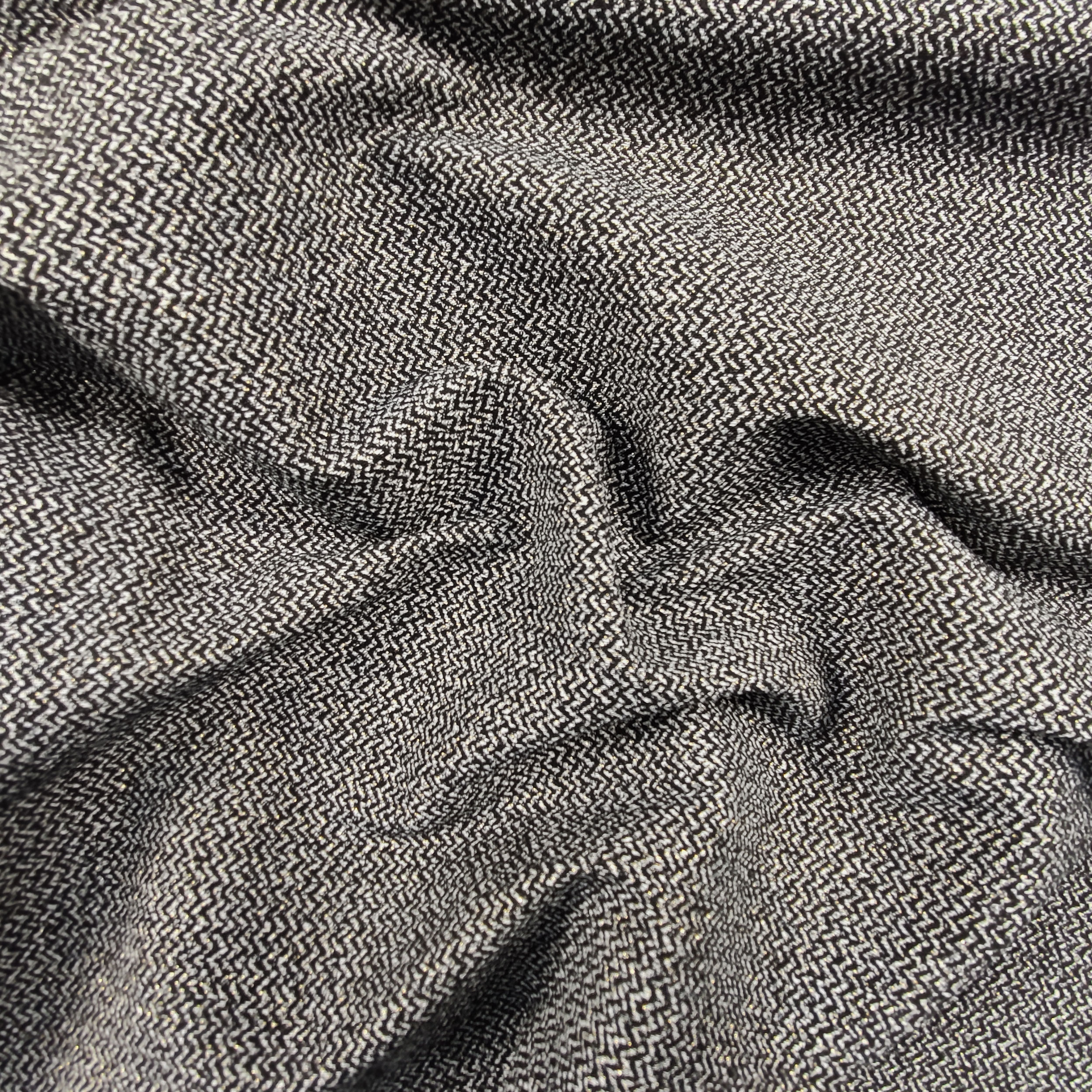Misto Cotone Righe Zig Zag Lurex