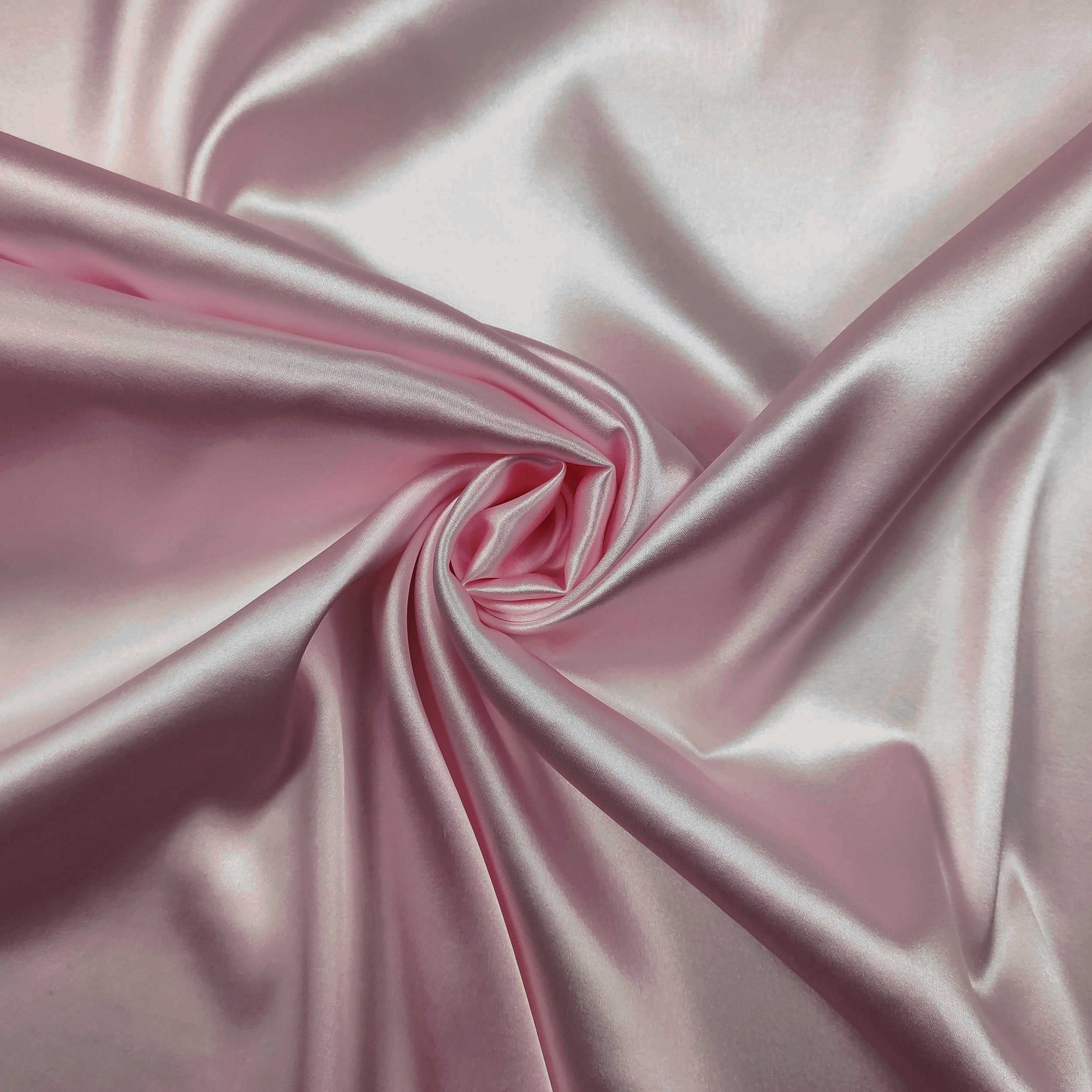 Tessuto Raso di Seta Elasticizzato Rosa Antico