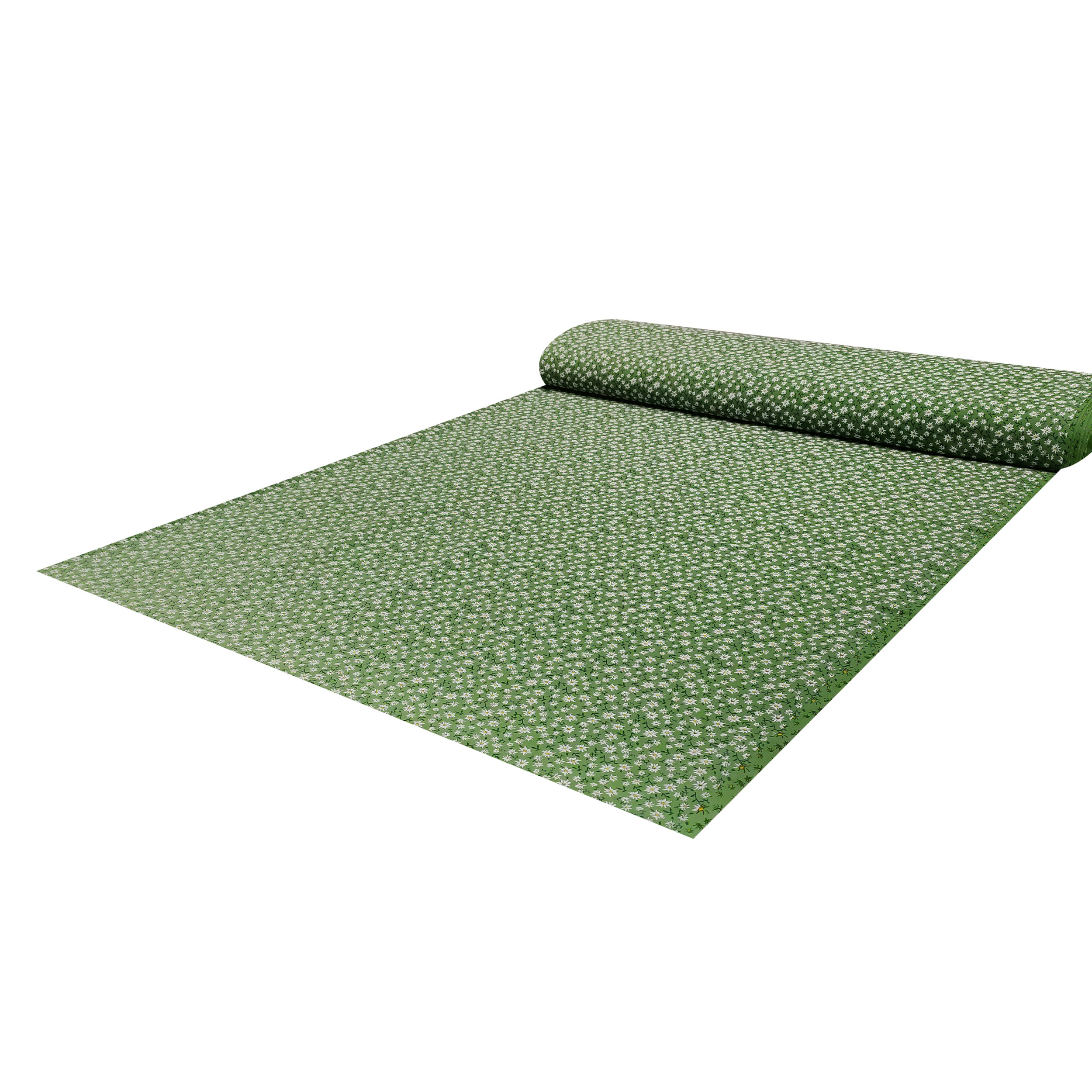 Tessuto Cotone Tirolese Sfondo Verde