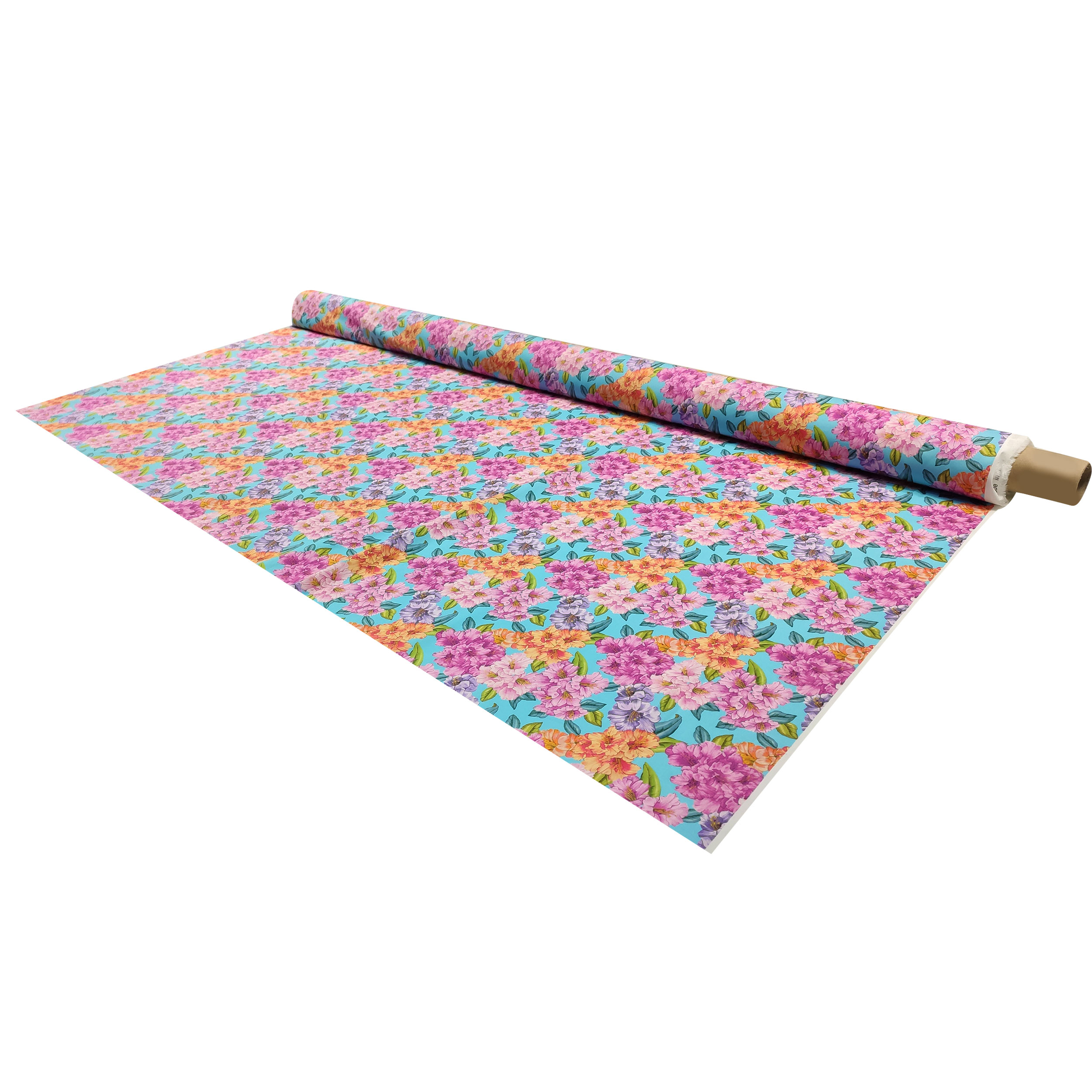 Cotone Elasticizzato Fantasia Fiori Grandi Colorati