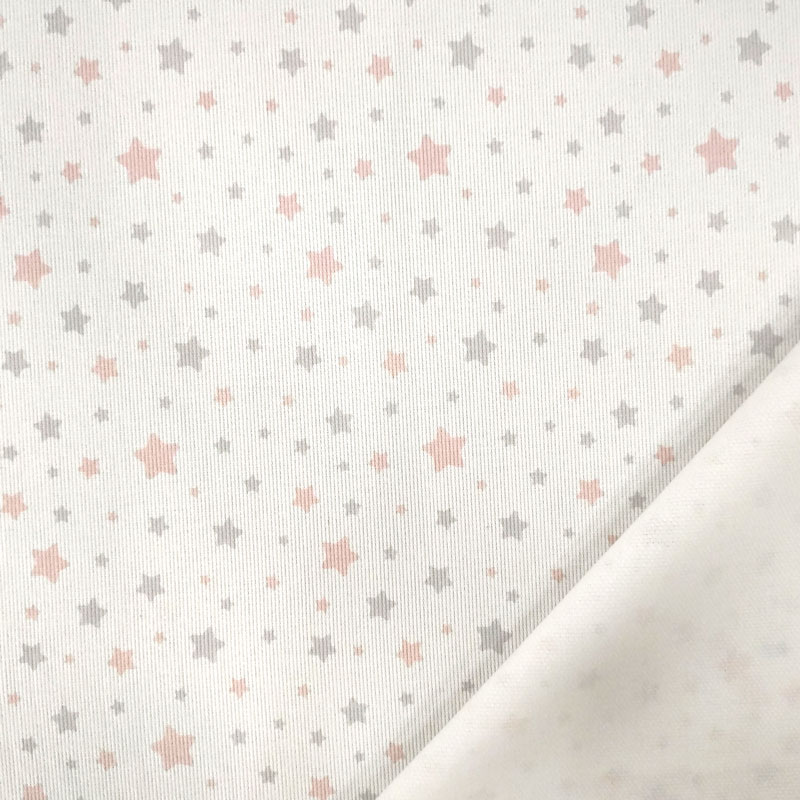 Piquet di cotone stelline rosa