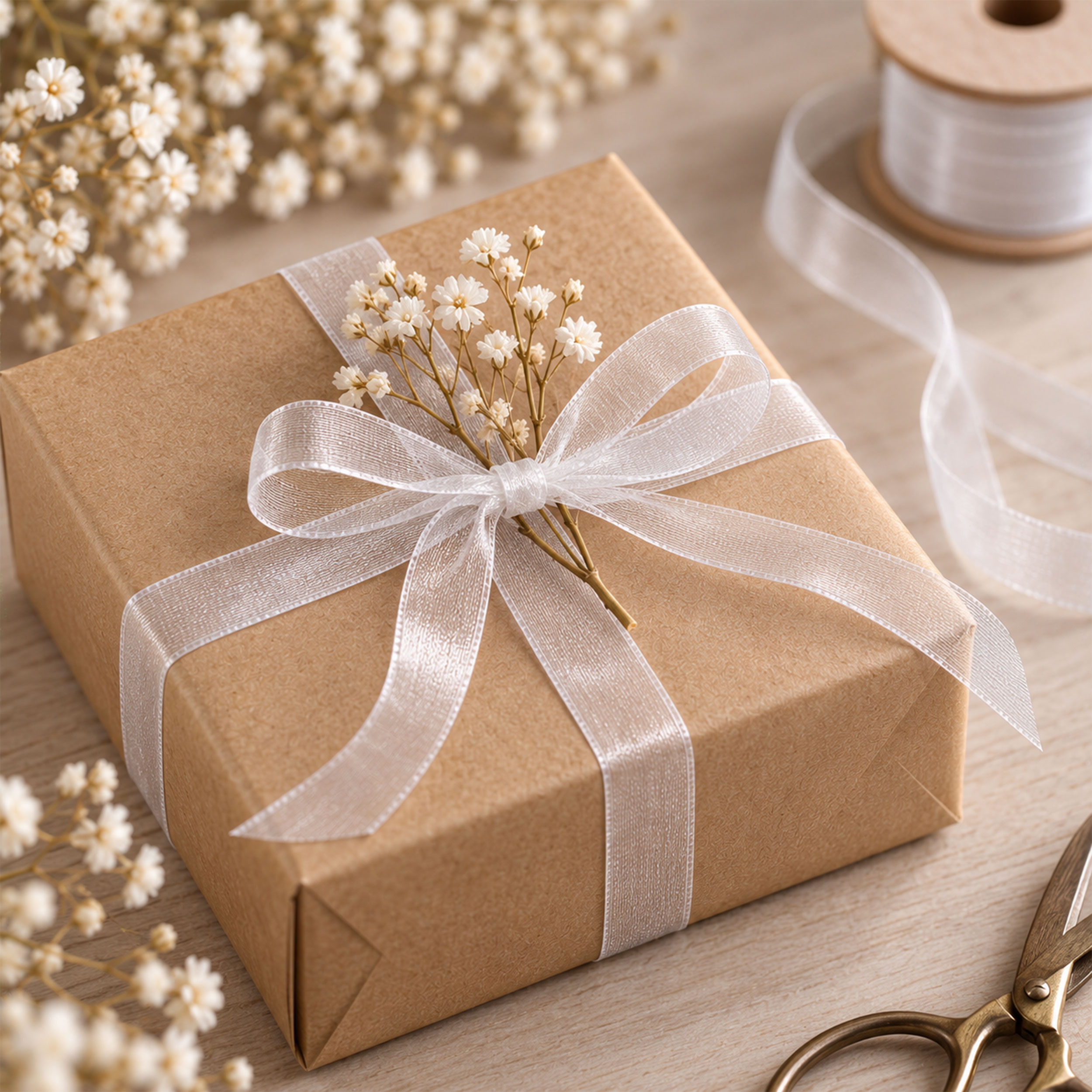 Nastro Organza Bianco Sottile Image