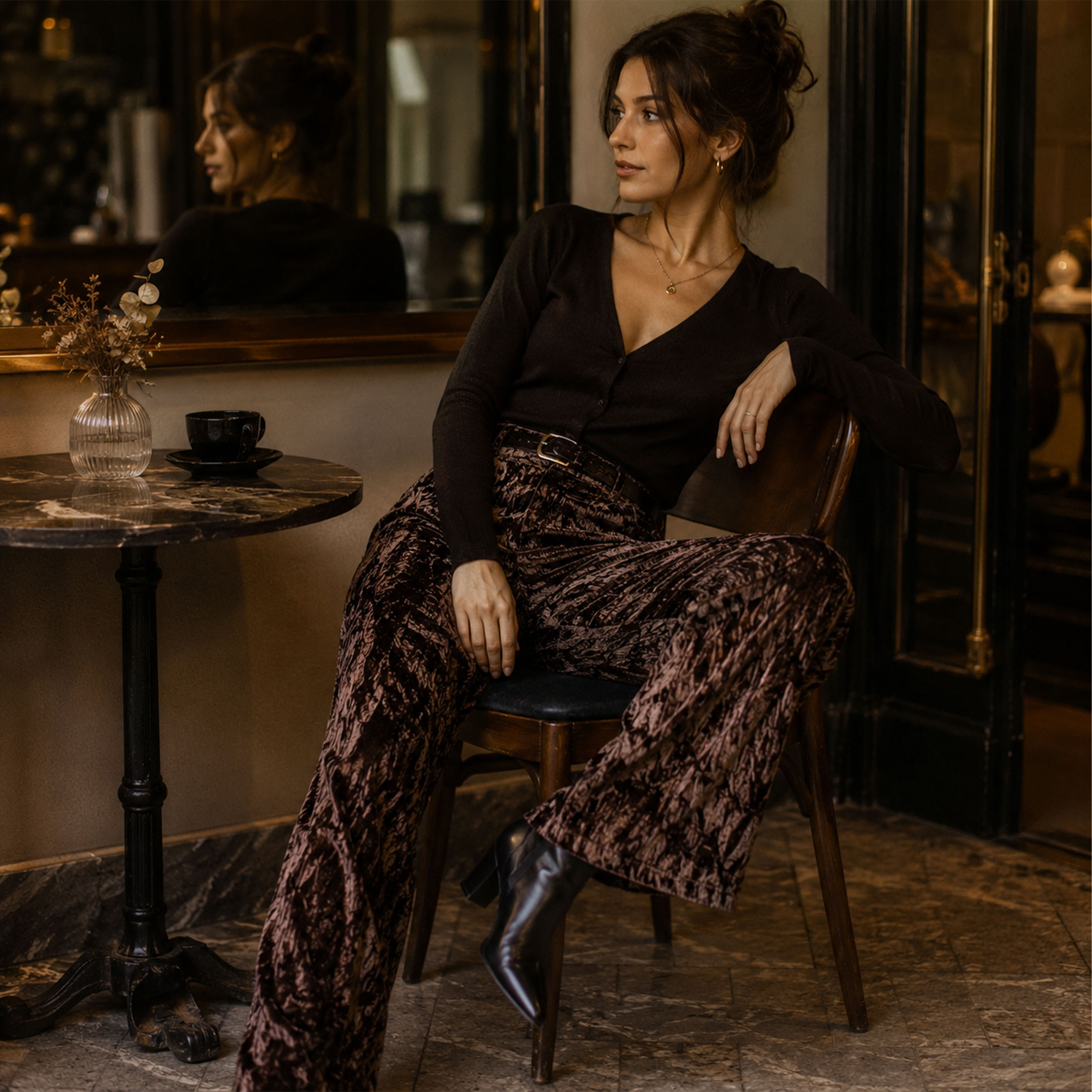 Velluto Martellato Marrone Image