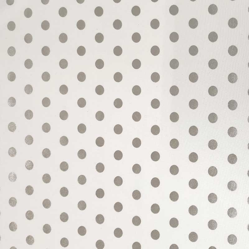 Tessuto Comfort Pois Grandi Bianco