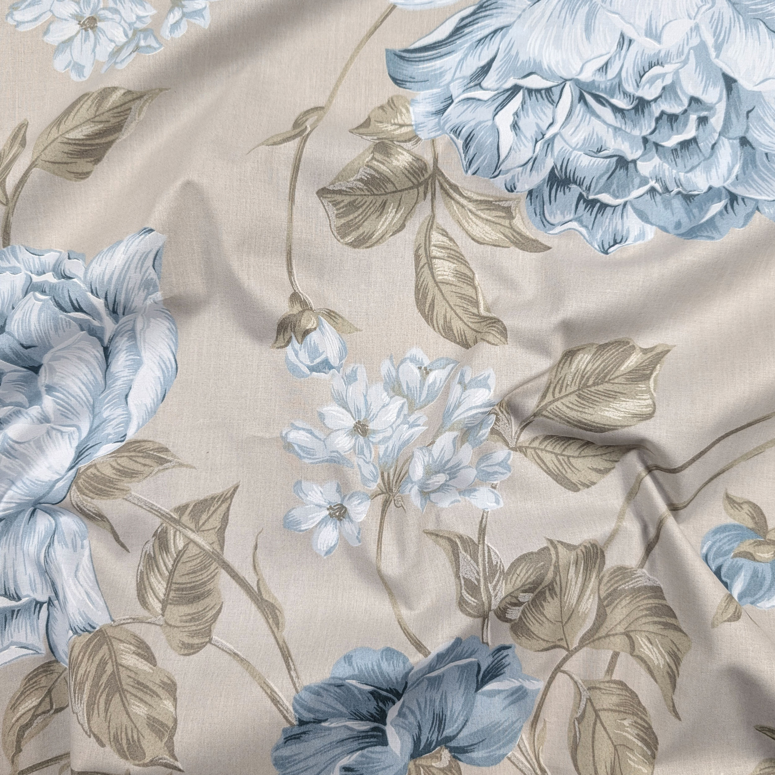 Lenzuolo di Cotone Fiori Blu Image