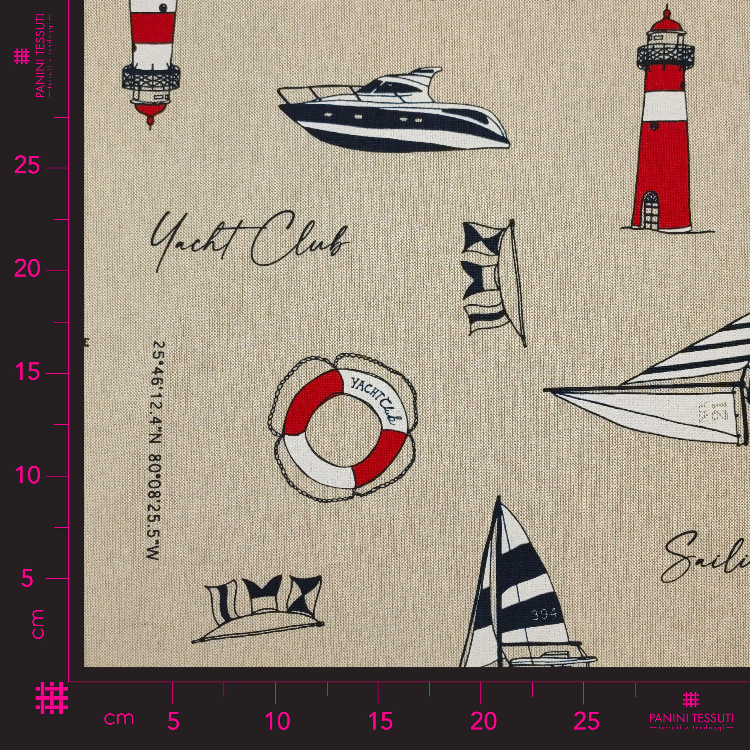 Tessuto Panama Fantasia Yacht Club