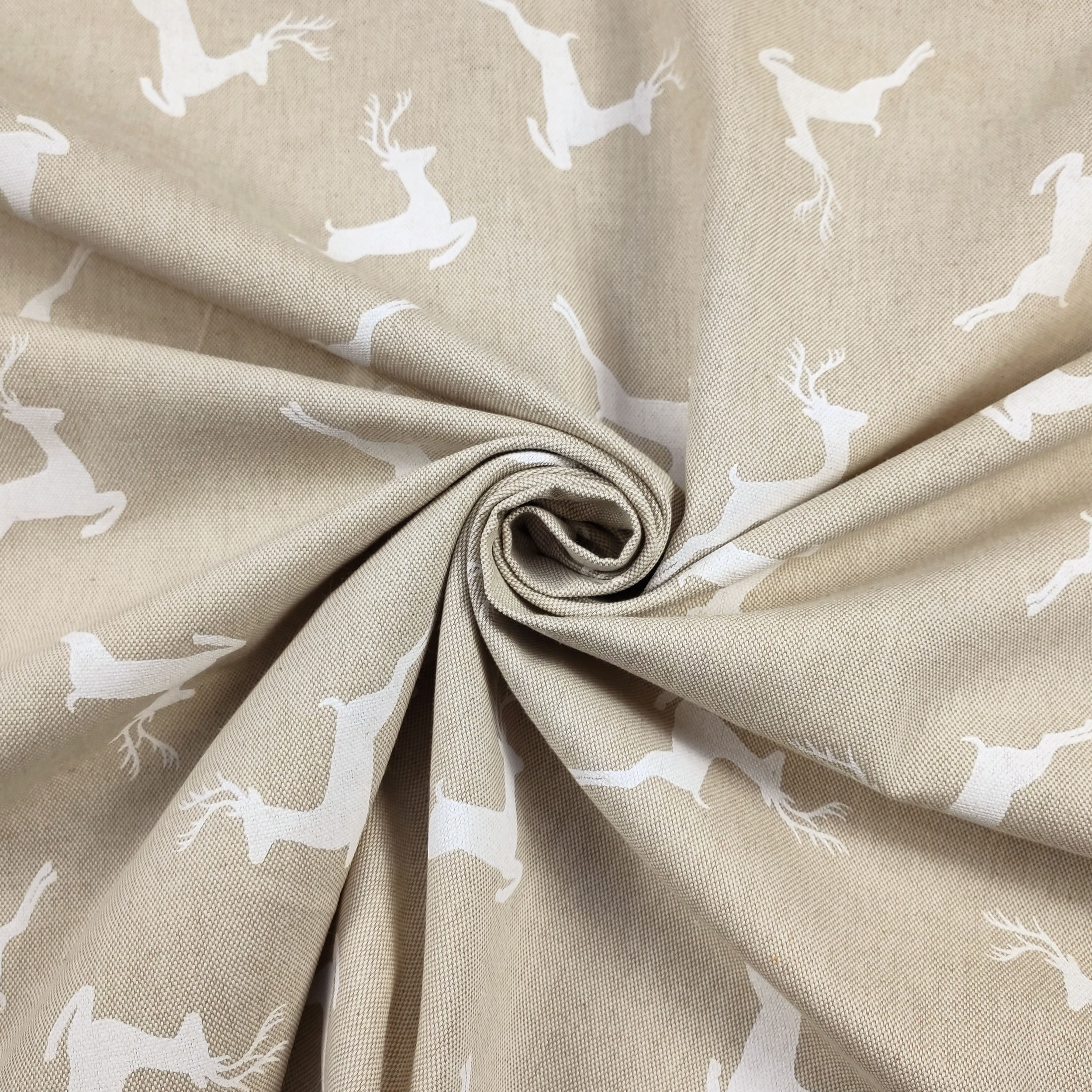 Tessuto Panama Renne Sfondo Beige Image