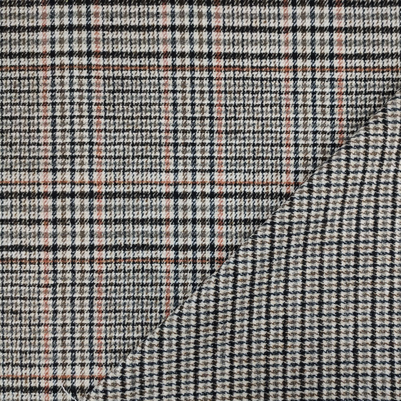 Tessuto Cappotto Invernale Double Tartan 