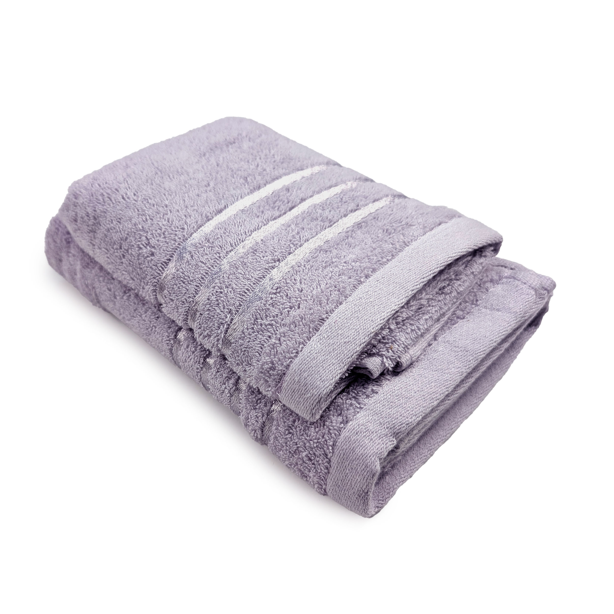 Set Asciugamani Bagno Viso e Ospite Lilla Image