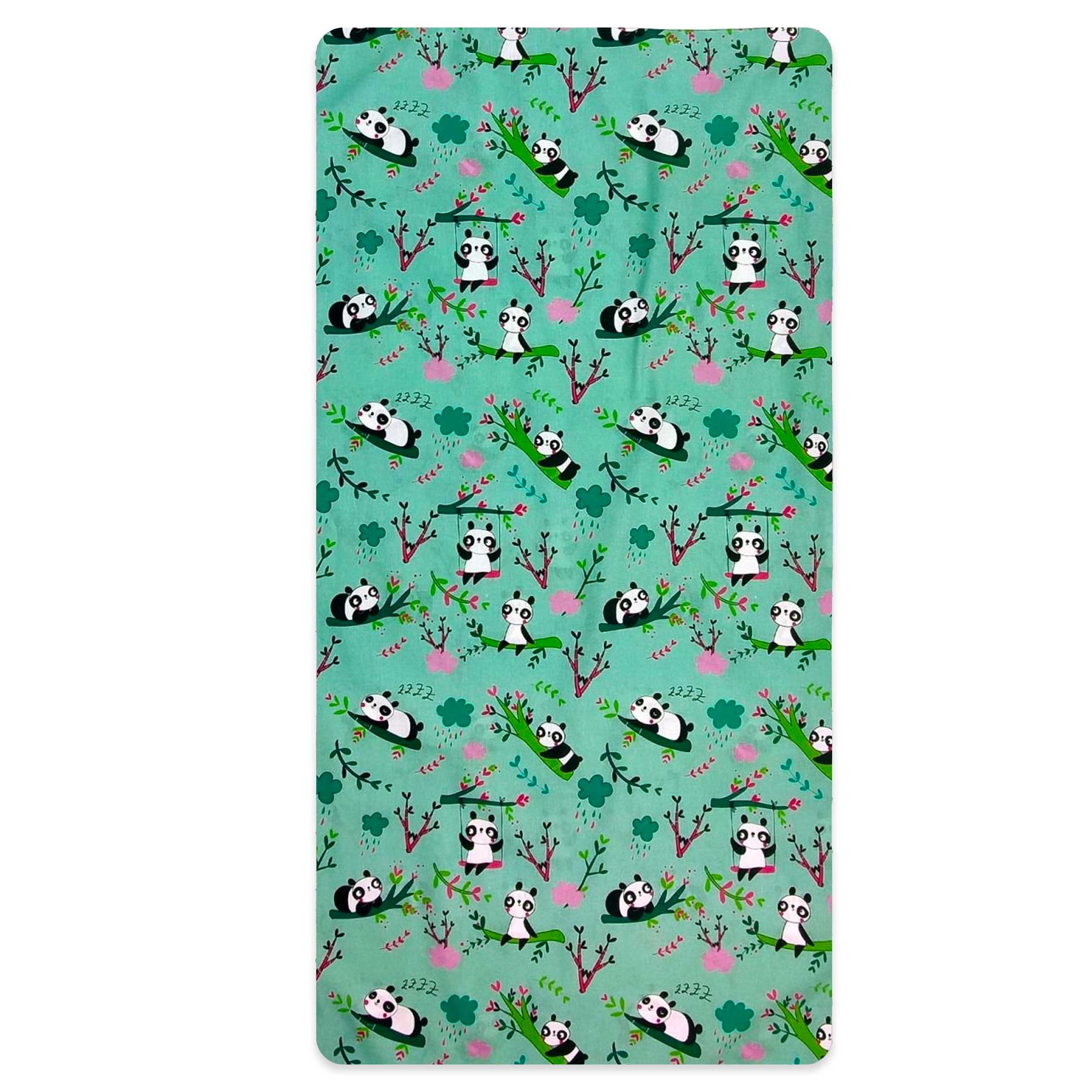 Lenzuolo Panda Sfondo Verde Menta Image