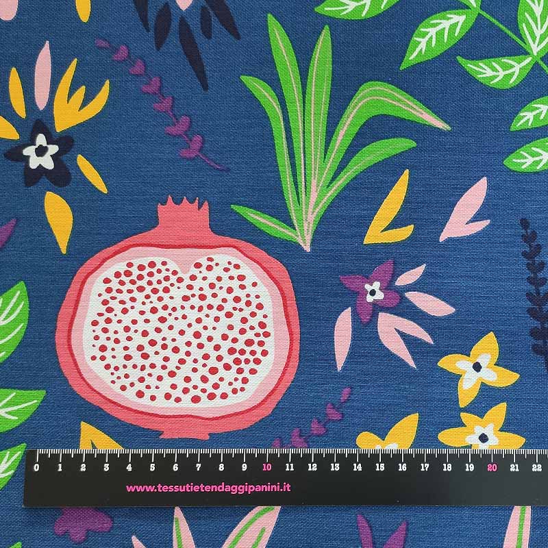 Cotone tessuto frutti della passione