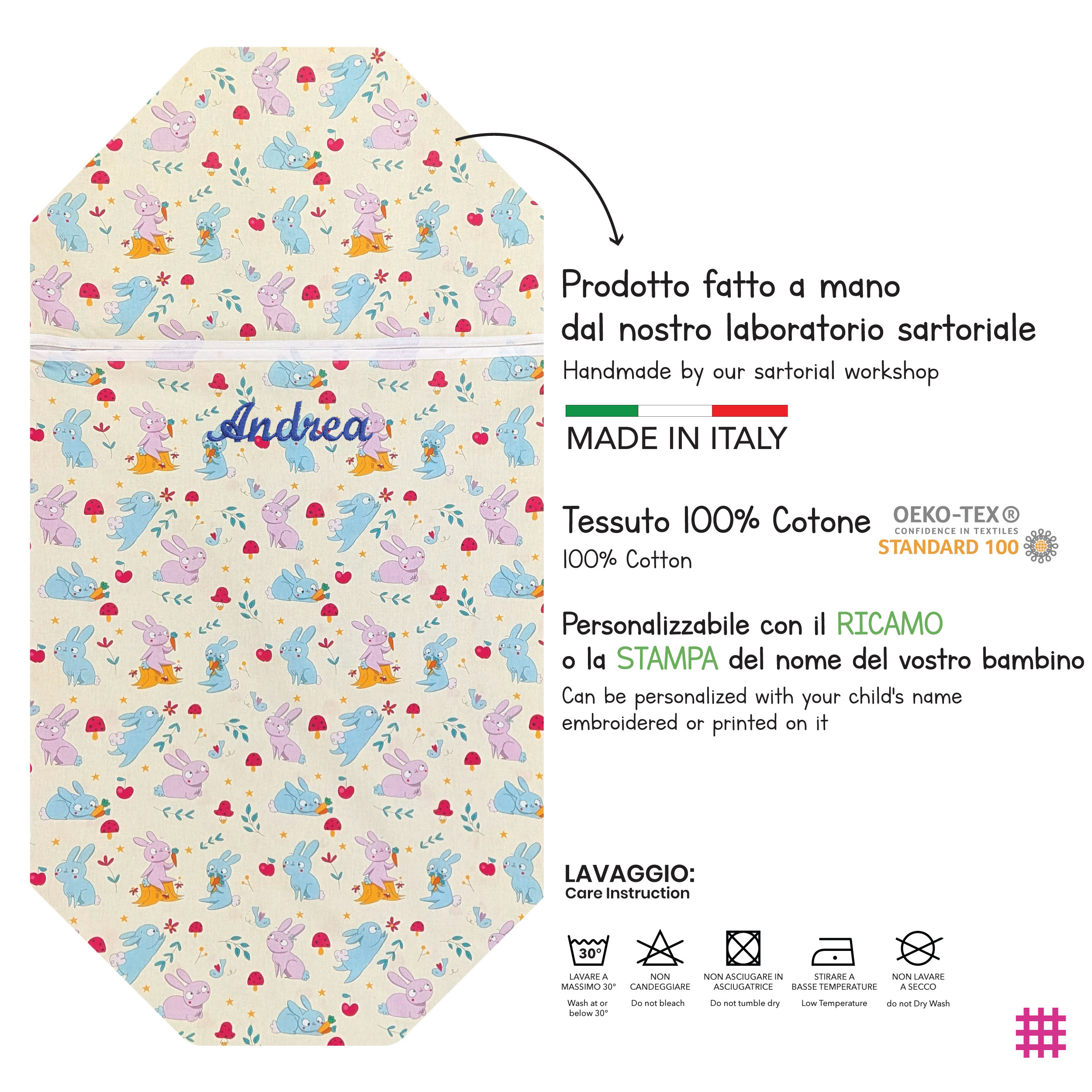 Sacco Nanna Estivo Sagomato per Brandine Coniglietti Image