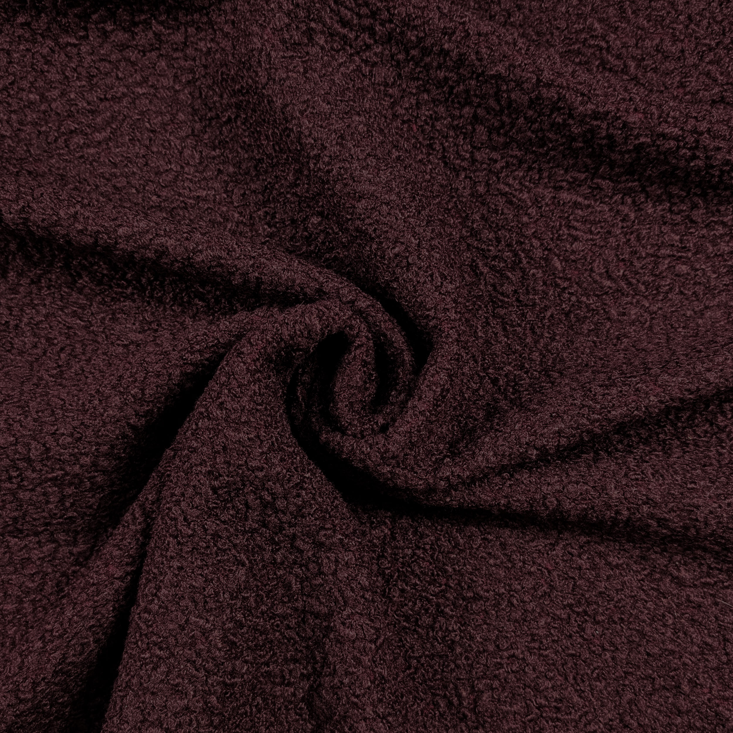 Cappotto Bouclè Tinta Bordeaux Image